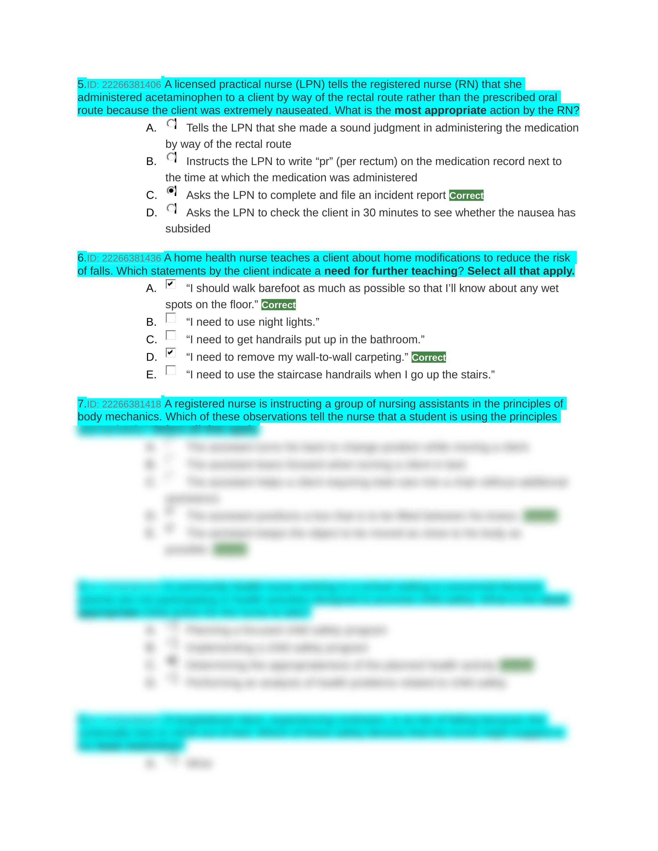 Module 6 Safety and Infection Control Exam - Without Rationale.docx_dfsq84eitdx_page2