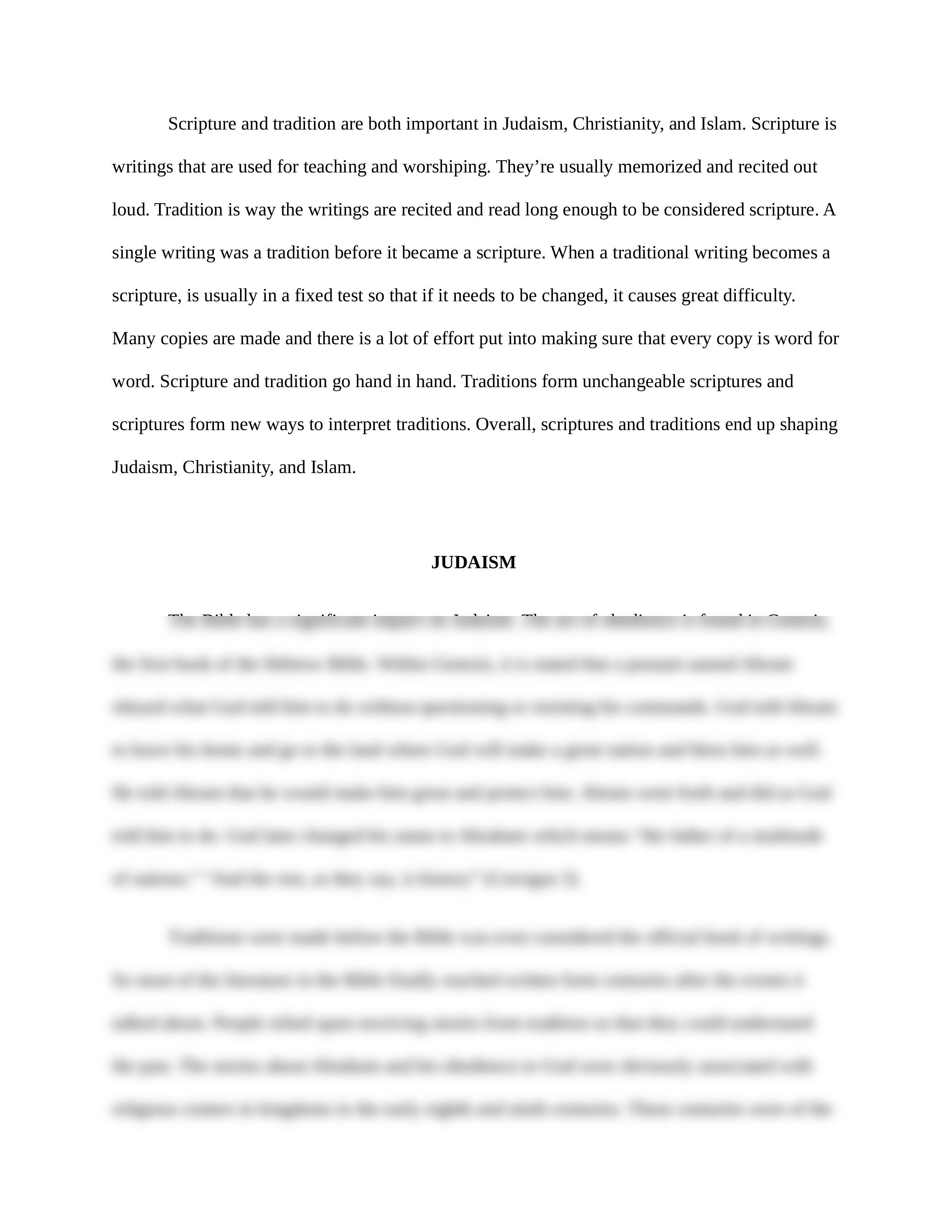 Scripture and Tradition in Judaism, Christianity, and Islam Paper #2_dftr6vvlcof_page2