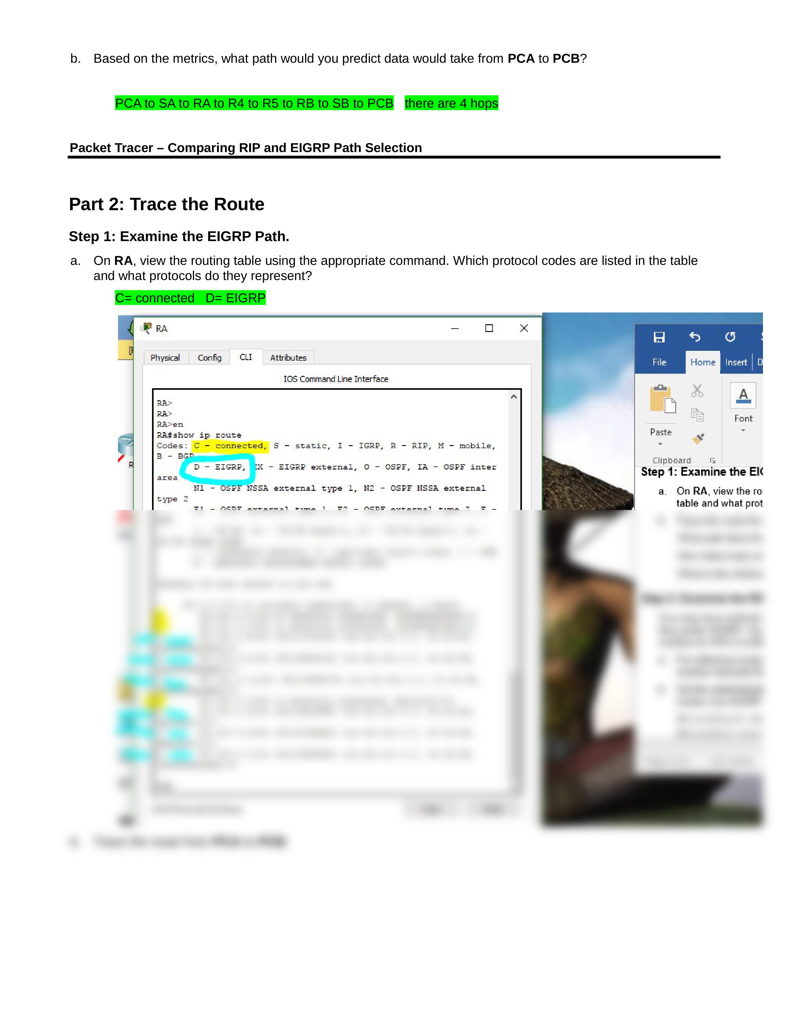 5.2.3.4 Packet Tracer - Comparing RIP and EIGRP Path Selection Instructions.docx_dhn2pmmuz8z_page2