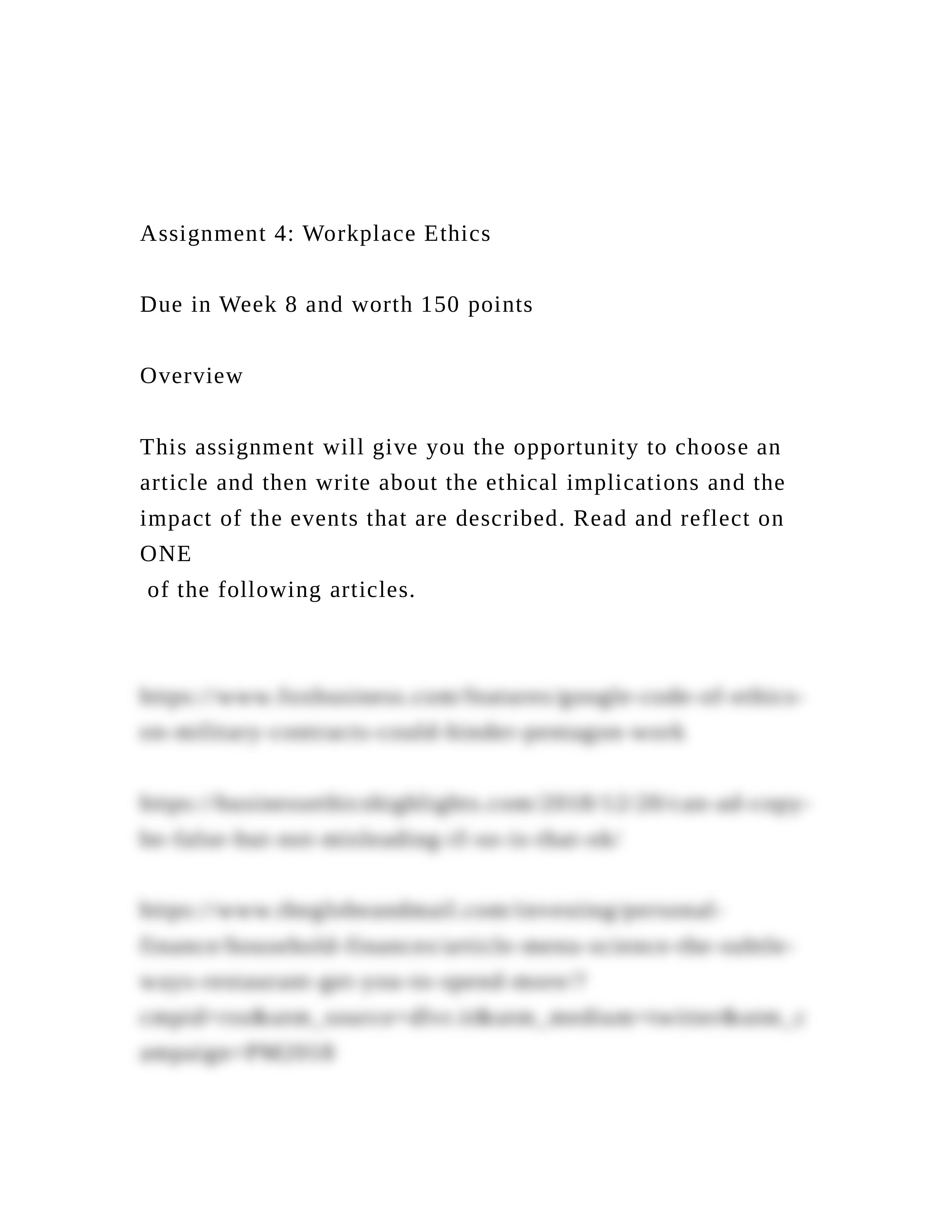 Assignment 4 Workplace EthicsDue in Week 8 and worth 150 po.docx_di230mqjgyp_page2