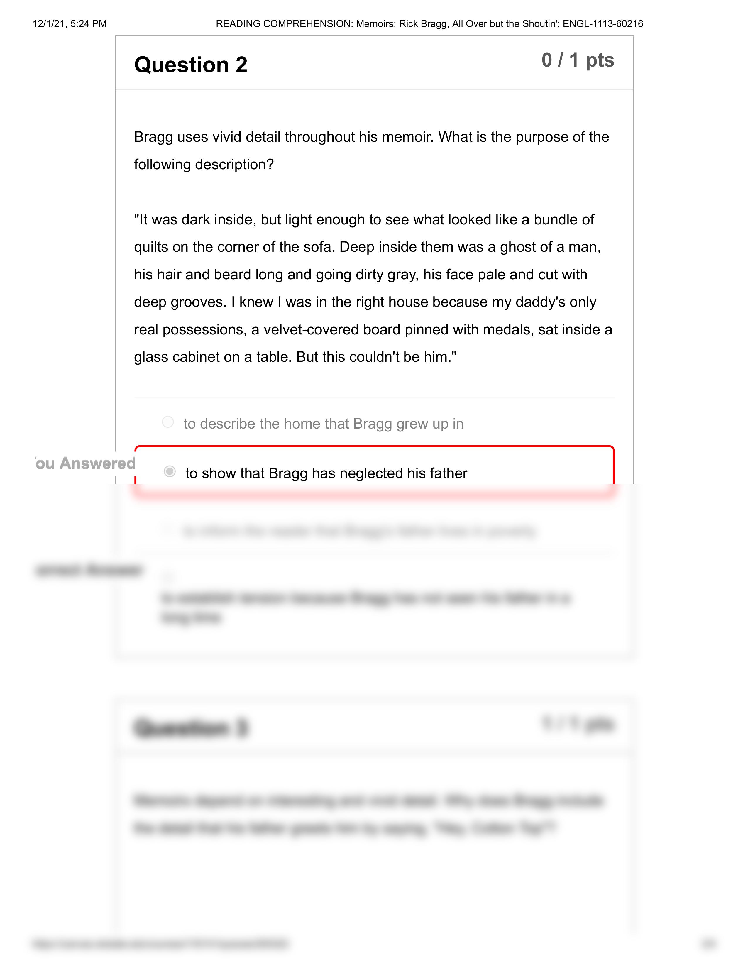 READING COMPREHENSION_ Memoirs_ Rick Bragg, All Over but the Shoutin'_ ENGL-1113-60216_3of5.pdf_dice8thfjvt_page2