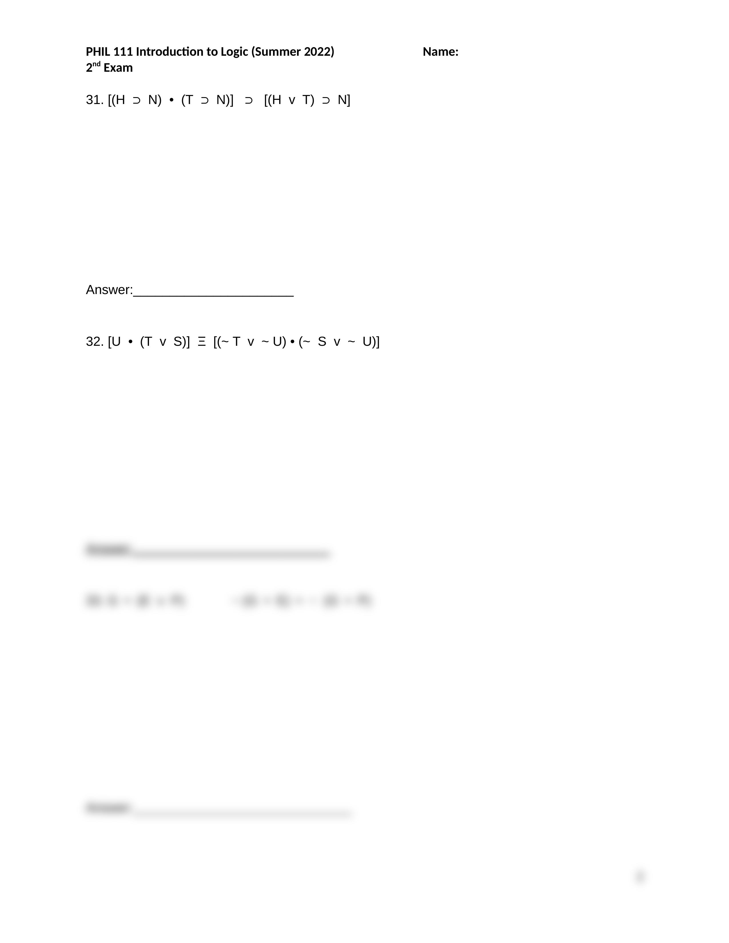 PHIL 111 - Answer Sheet for the 2nd Exam (Summer 2022).docx_dj7pdi492qq_page2