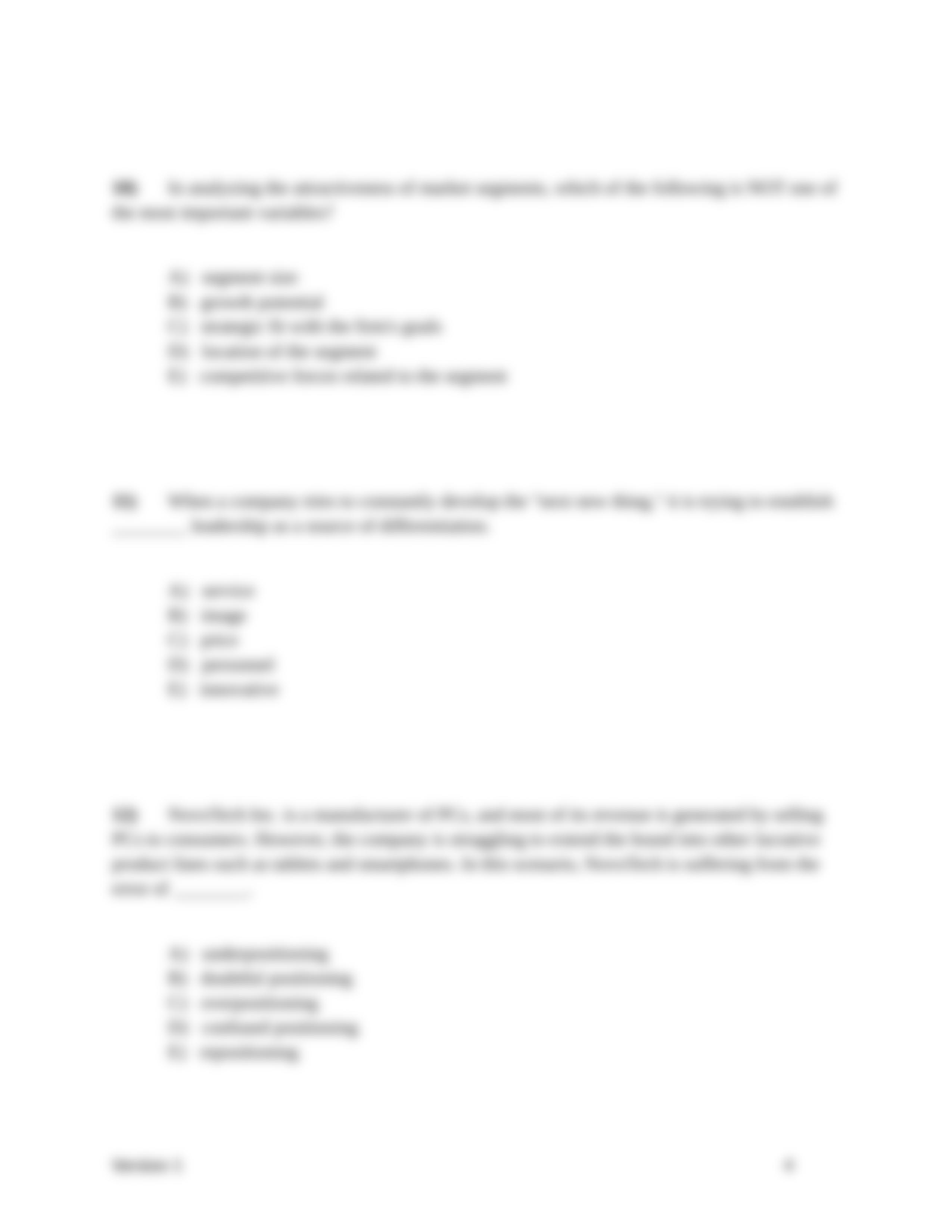 MKT 531 Exam Two Sample Questions (1).docx_djdx8mtgj46_page4