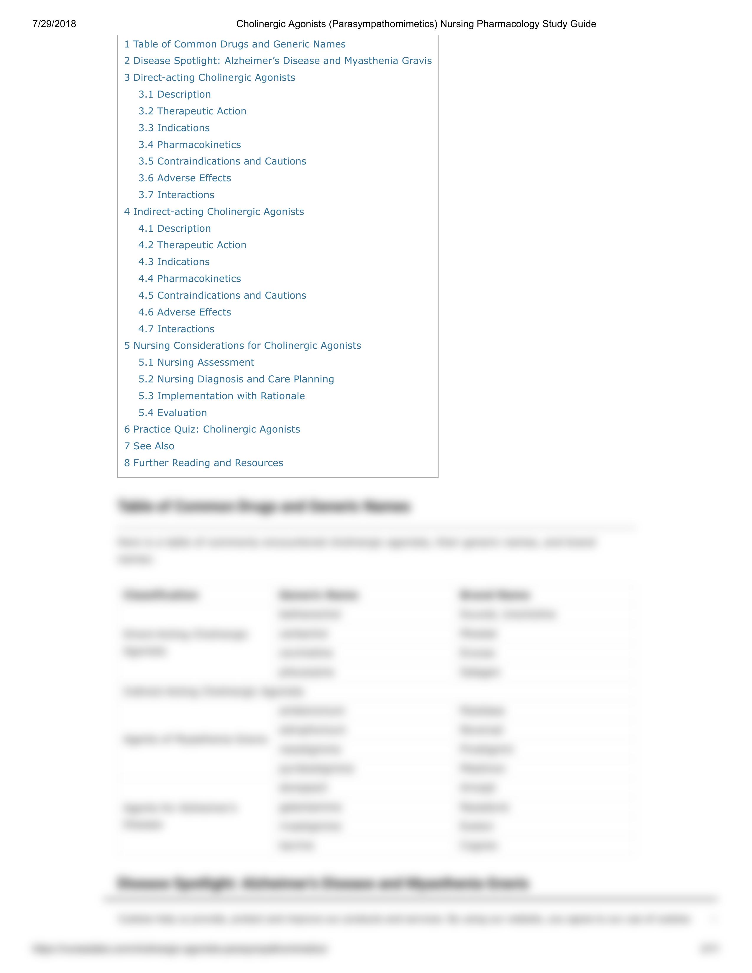 Cholinergic Agonists (Parasympathomimetics) Nursing Pharmacology Study Guide.pdf_dkhho0uf6jd_page2