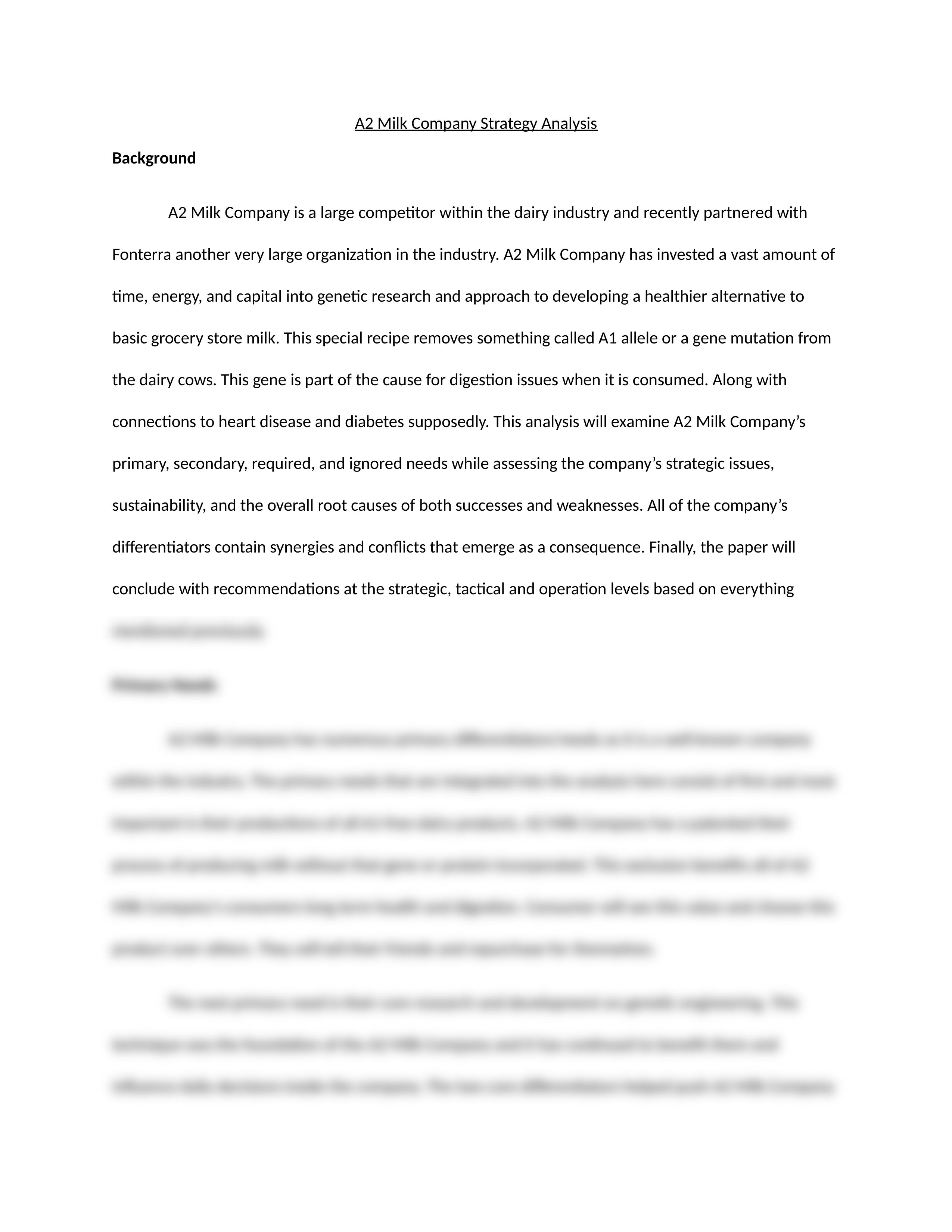 A2 Milk Company Strategy Paper.docx_dl3lbasywi3_page2