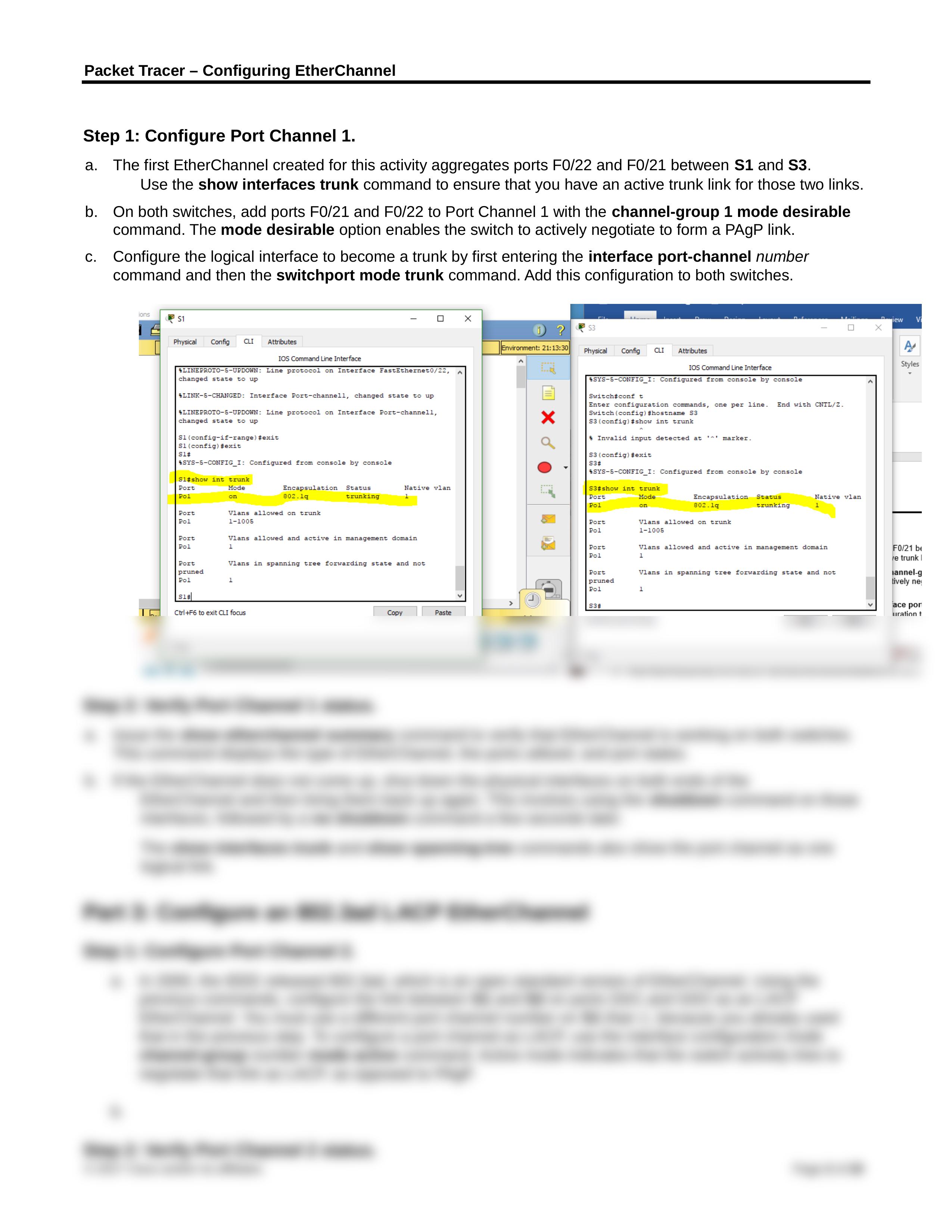 4.2.1.3 Packet Tracer - Configuring EtherChannel.docx_dmpwtcfk8vc_page2