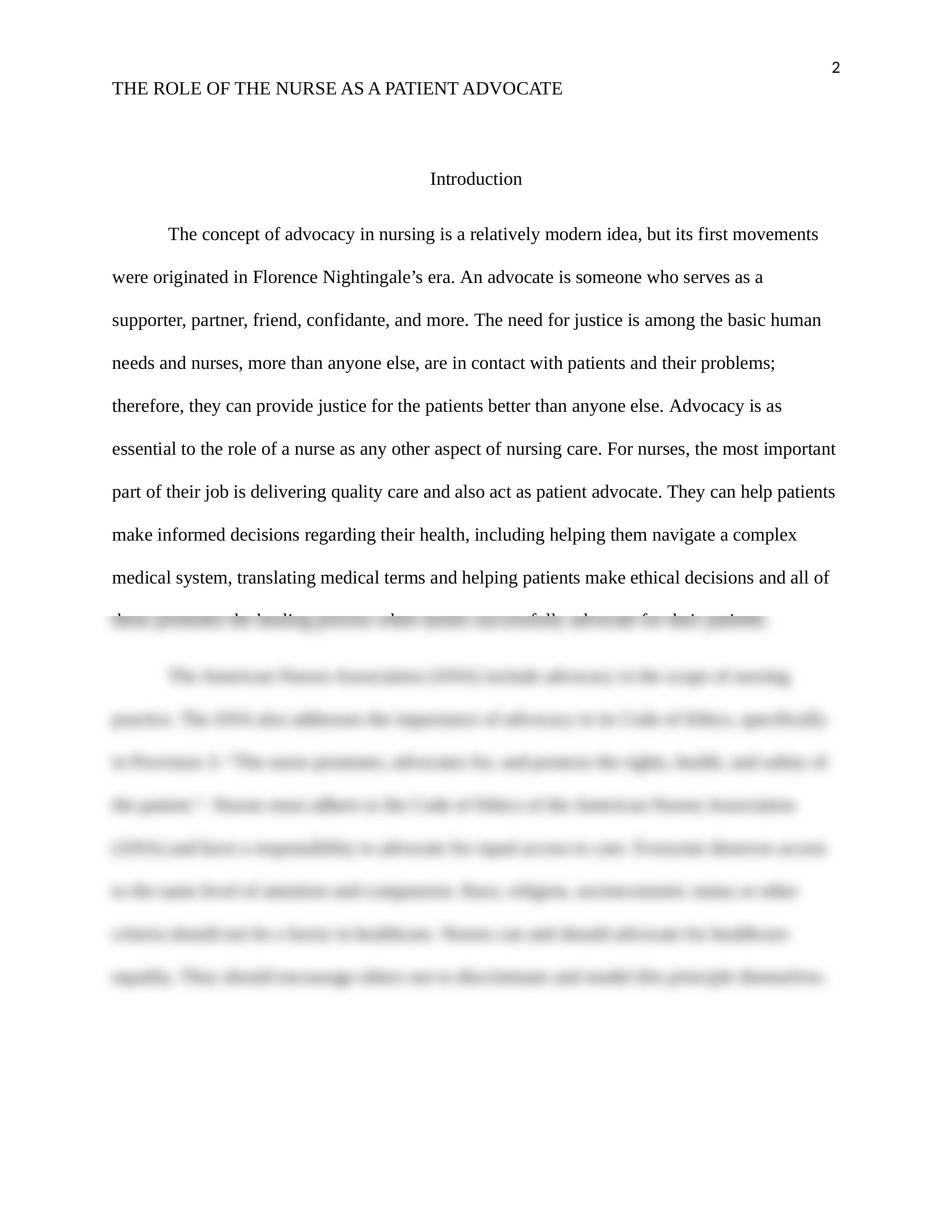 Role of the nurse as a patient advocate. Essay.docx_dp7xqye5i76_page2