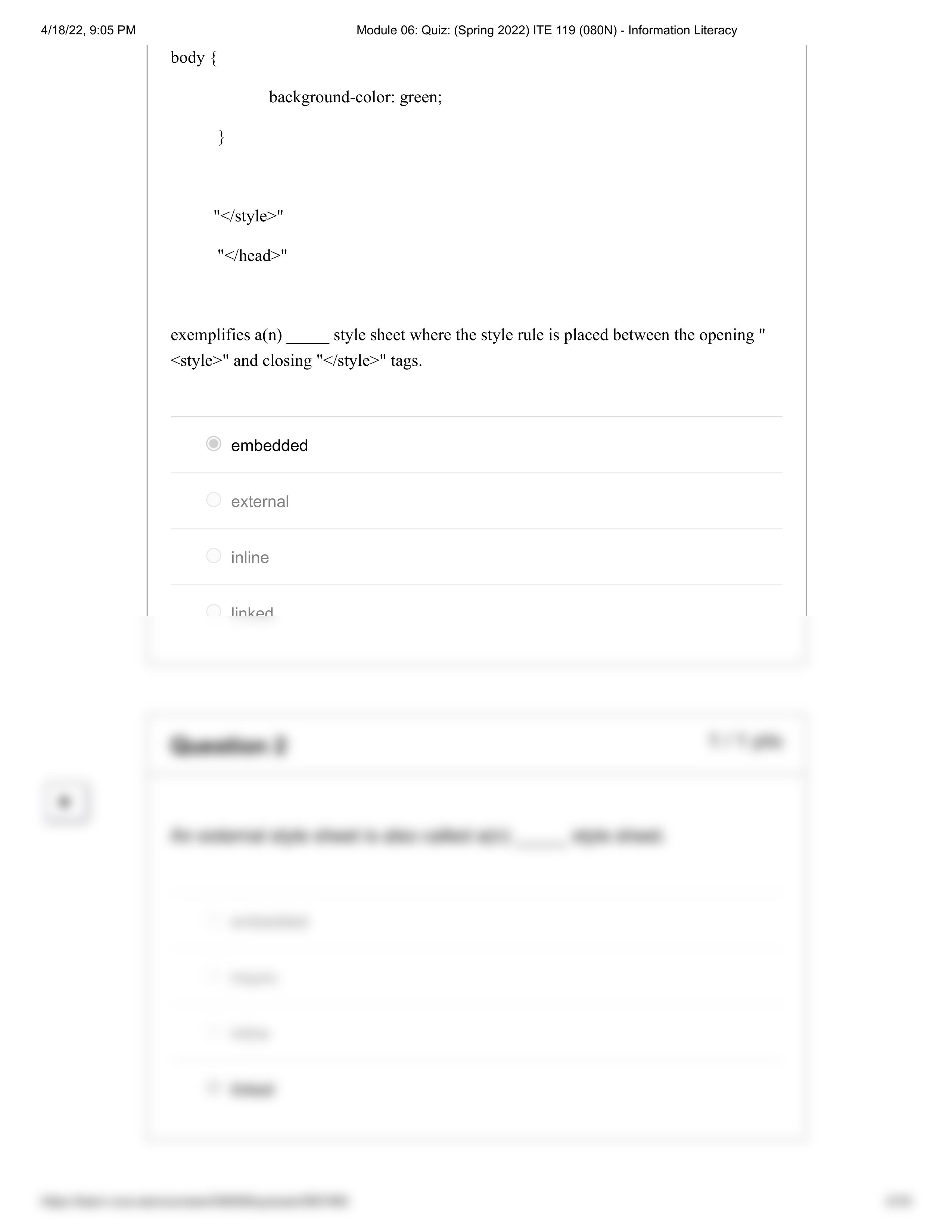 Module 06_ Quiz_ (Spring 2022) ITE 119 (080N) - Information Literacy.pdf_dpnv4r3y1ow_page2