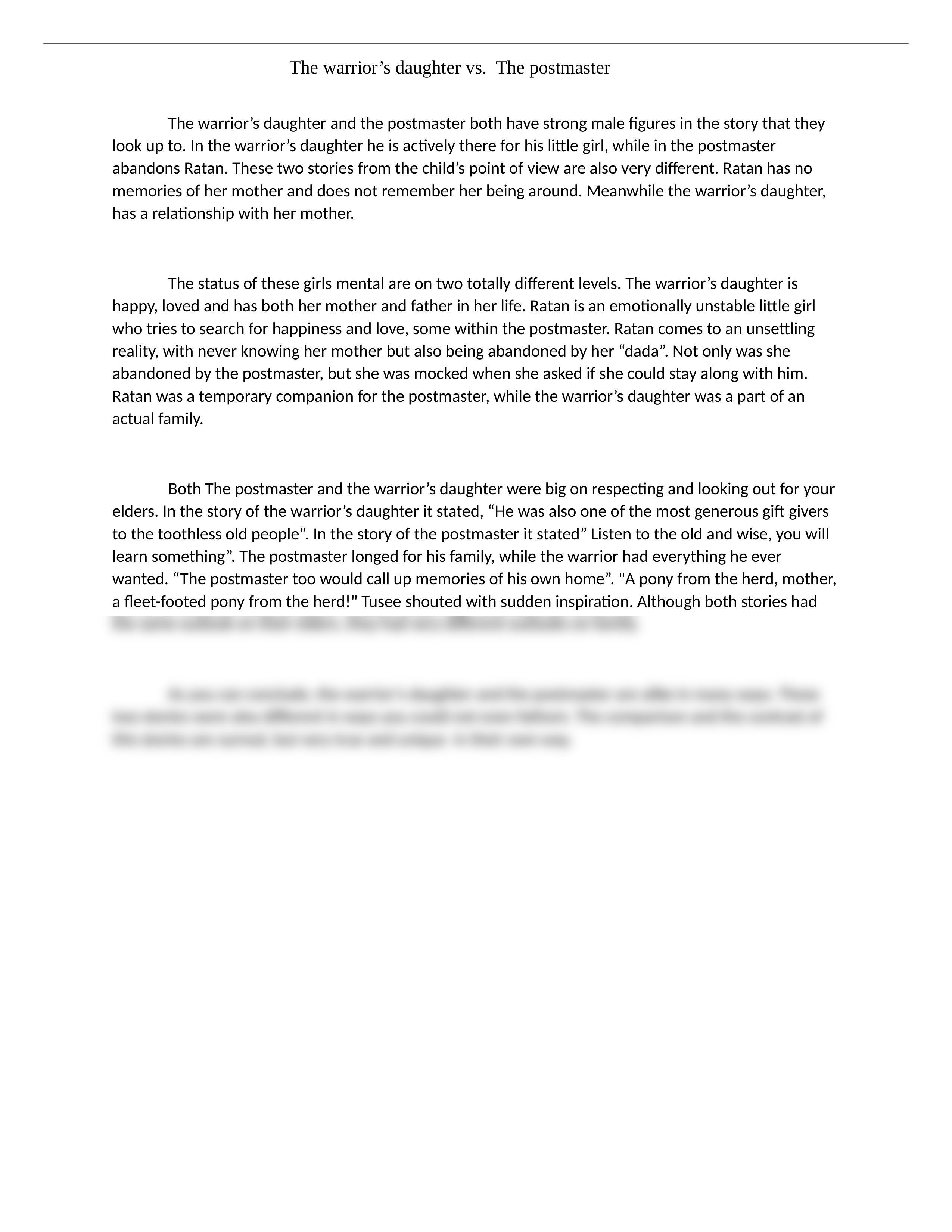 The warrior's daughter vs. The postmaster.docx_dpzmq2qdkfo_page1