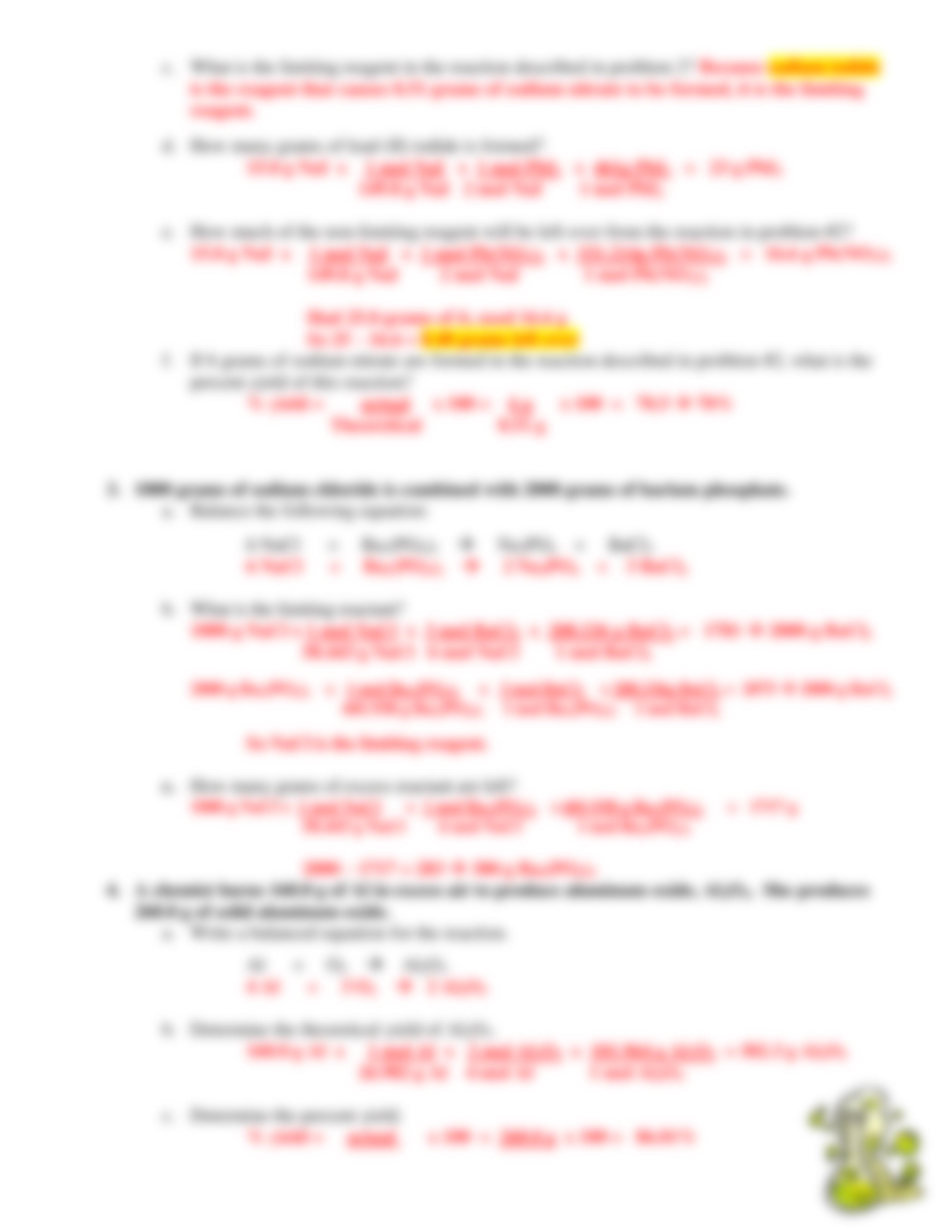 LimitingReagentsandPercentYield_worksheet_and_key.pdf_dqo0jnxvvr5_page4