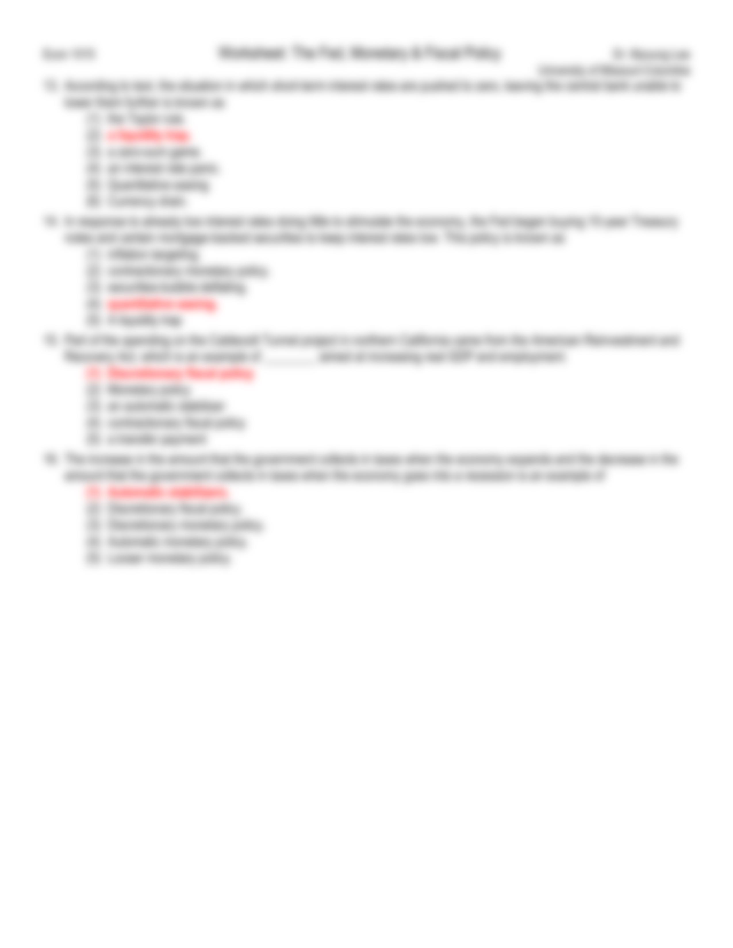 Worksheet 10 The Fed, Monetary & Fiscal Policies Solution_drdfbwvebos_page4