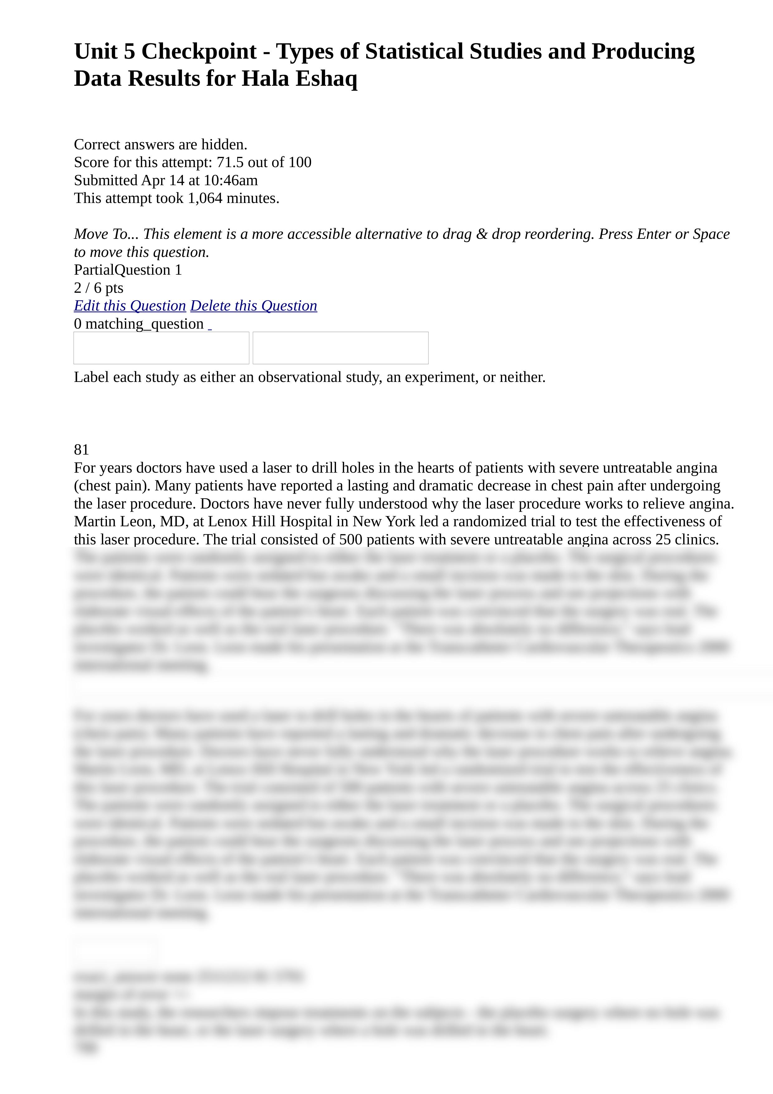 Hala Eshaq's Quiz History_ Unit 5 Checkpoint - Types of Statistical Studies and Producing Data.html_drygchbcu7l_page2