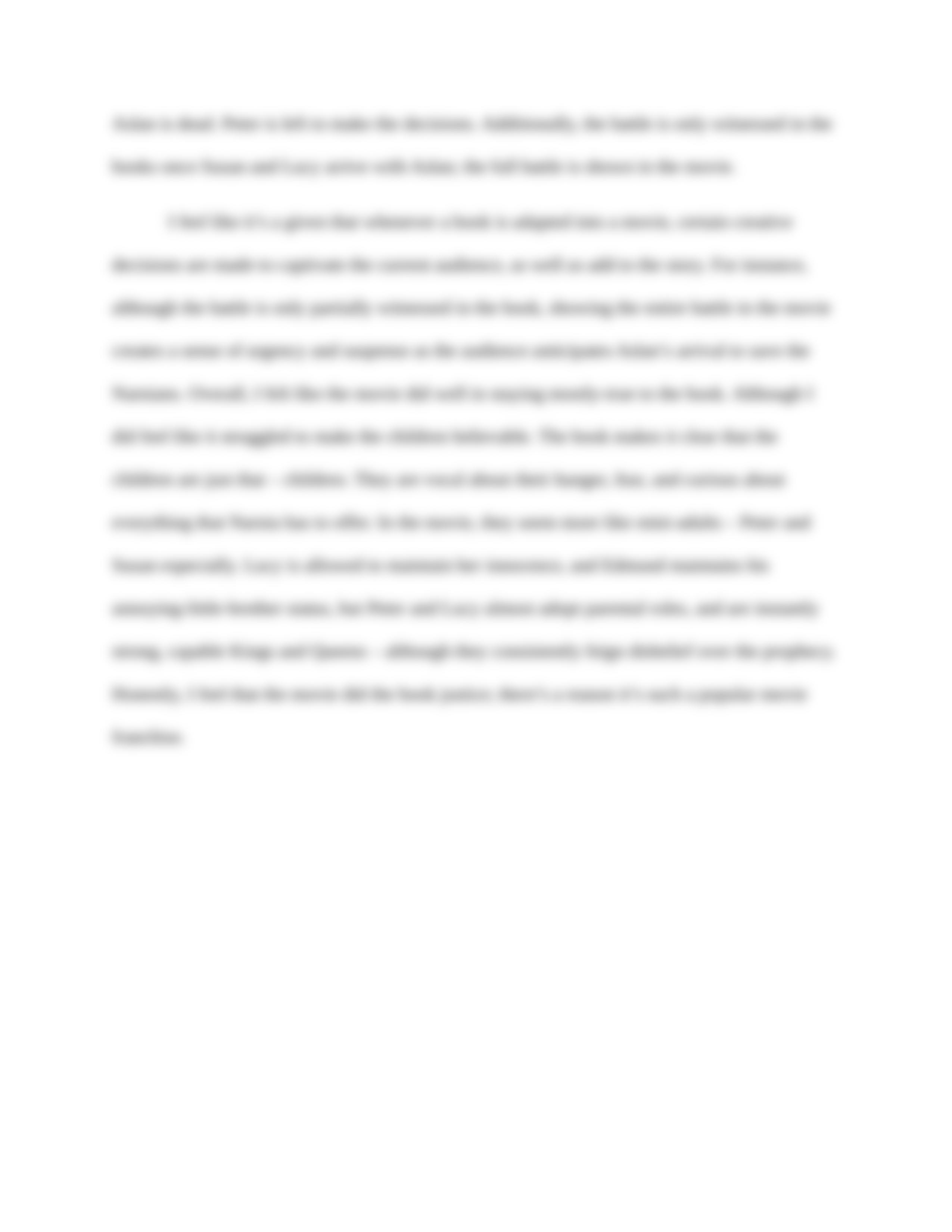 Chronicles of Narnia - Book v Movie Comparative Analysis.docx_dtocurdye6m_page5