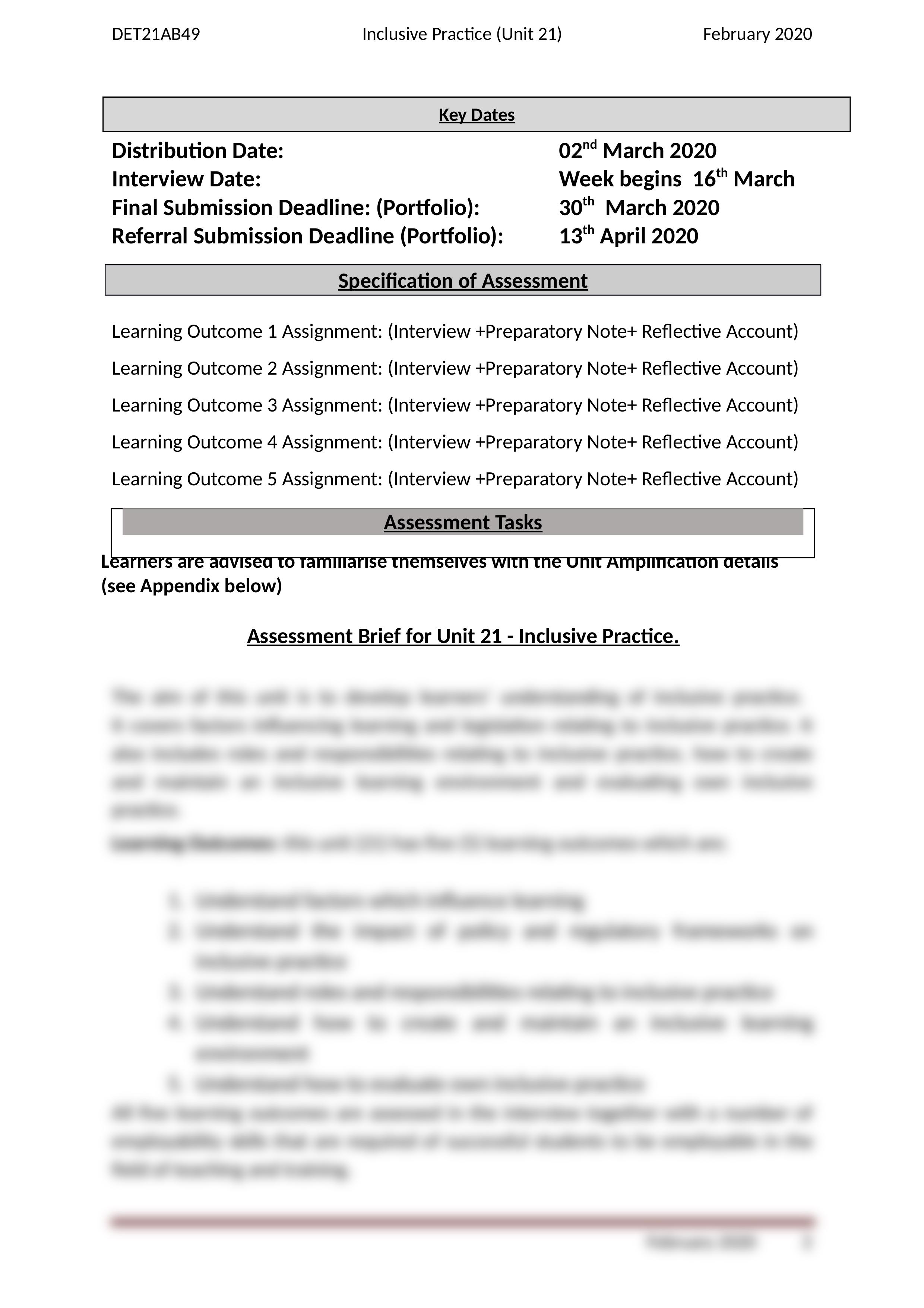 Unit 21 Inclusive Practice - DET21AB41 Assignment Brief.docx_dury79beqyc_page2