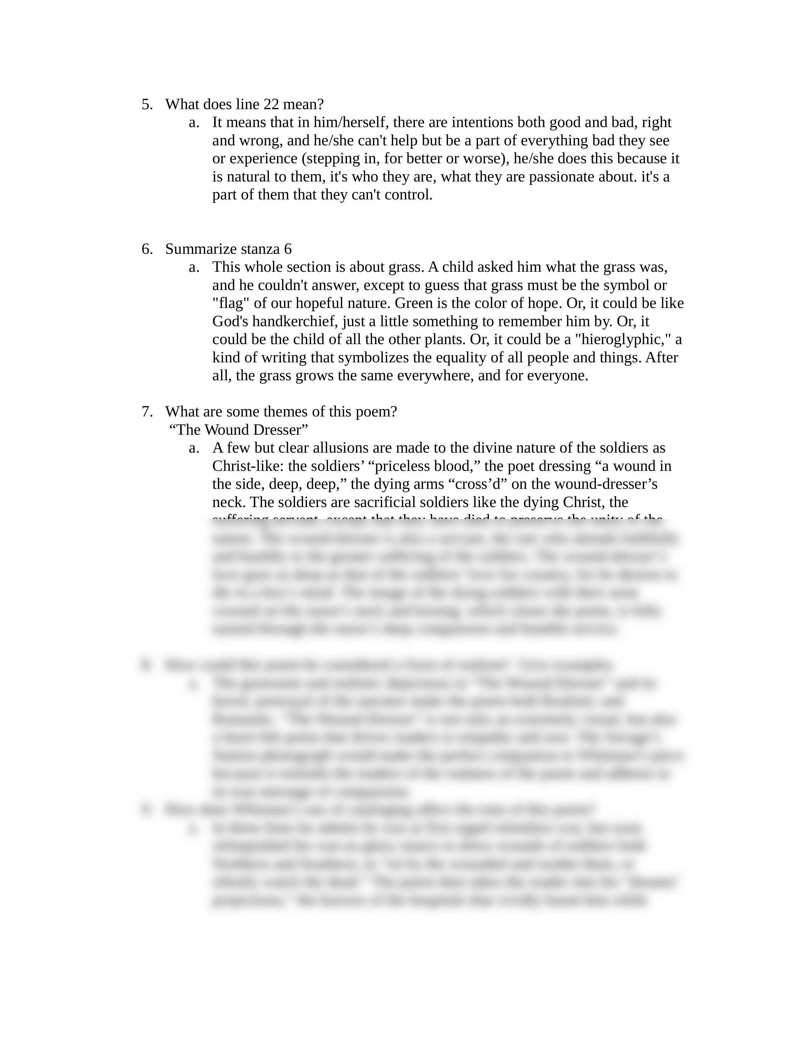 Unit I Age of Expansion Study Questions
Walt Whitman Discussion Questi_dv34n225tq8_page2