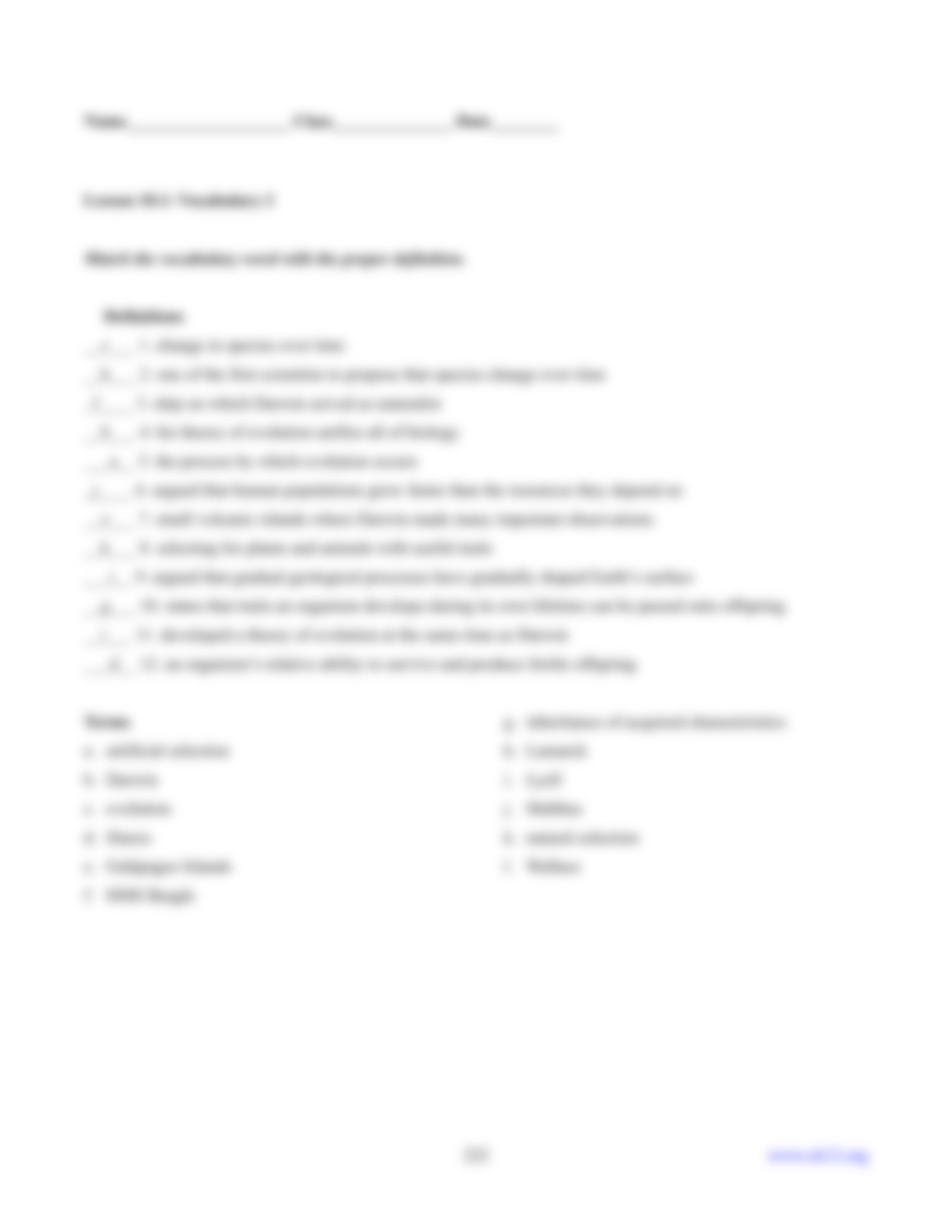 Biology 10.1 Basic Evolution Worksheet.pdf_dwf0l00bloi_page5