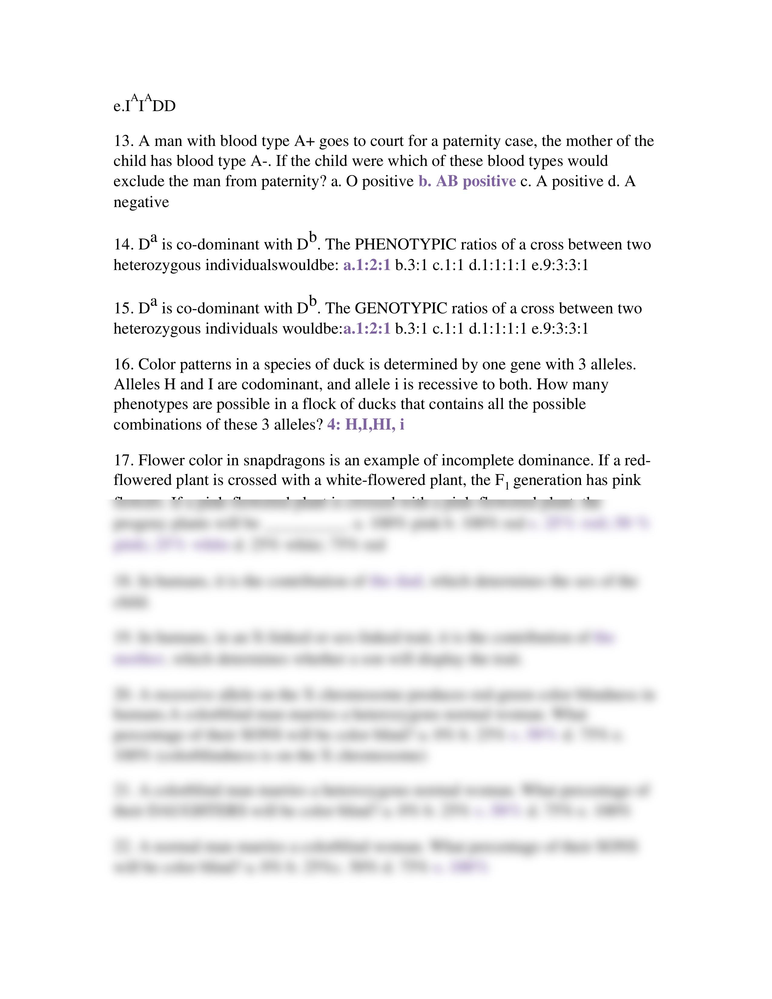 bio 1201 exam 3 gentetics problems siebenallar_dx9716zpykw_page2