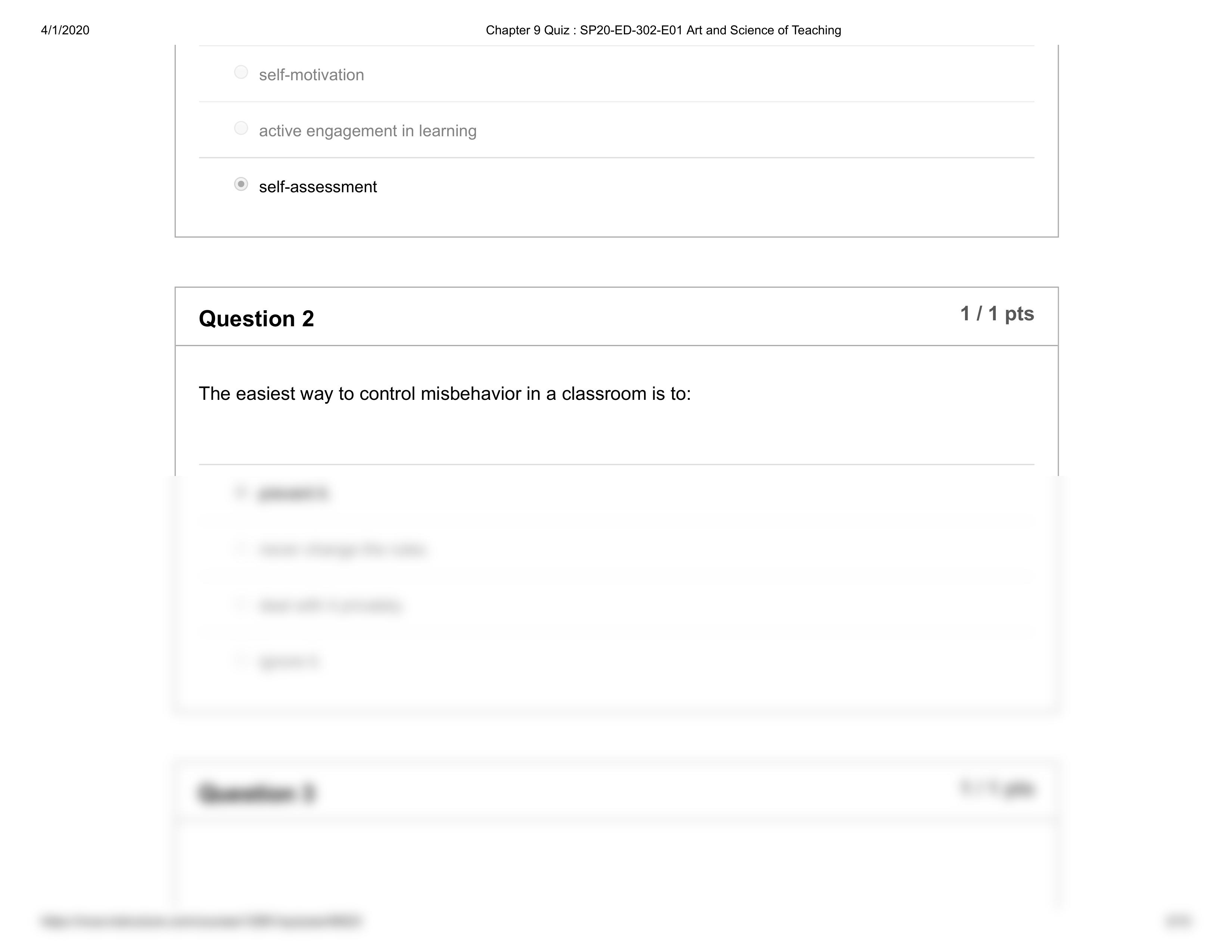 Chapter 9 Quiz _ SP20-ED-302-E01 Art and Science of Teaching.pdf_dxddntduvr5_page2