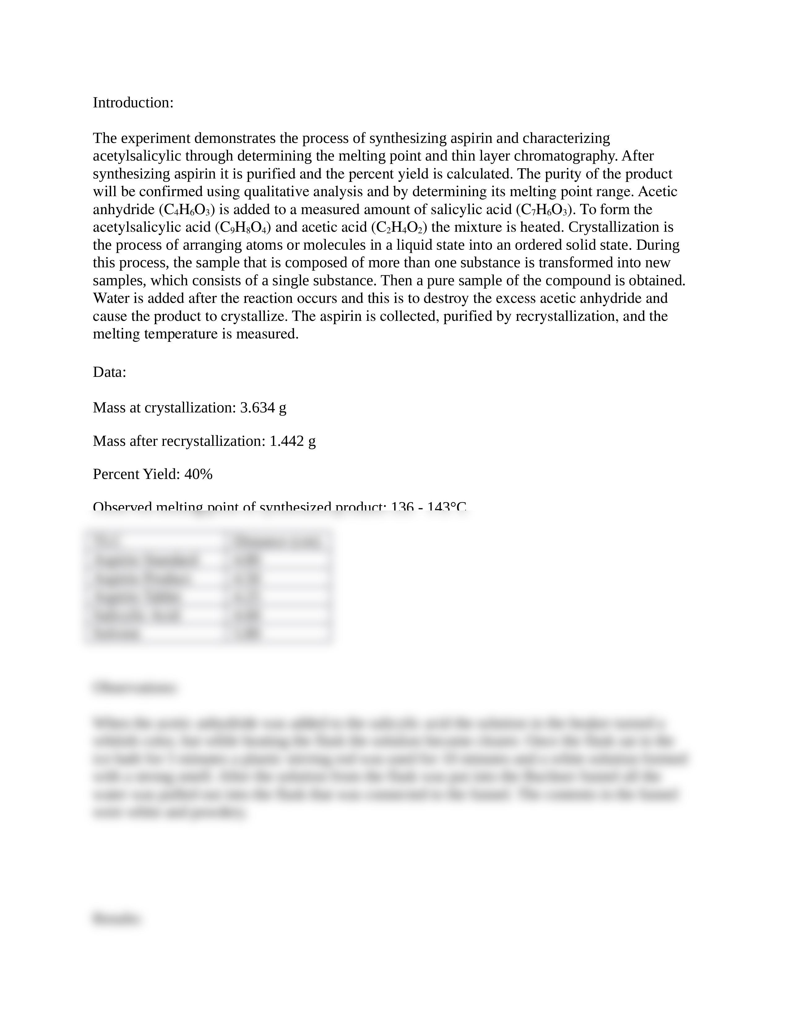 Aspirin Synthesis and Characterization LAB REPORT_dxijpsvaike_page2