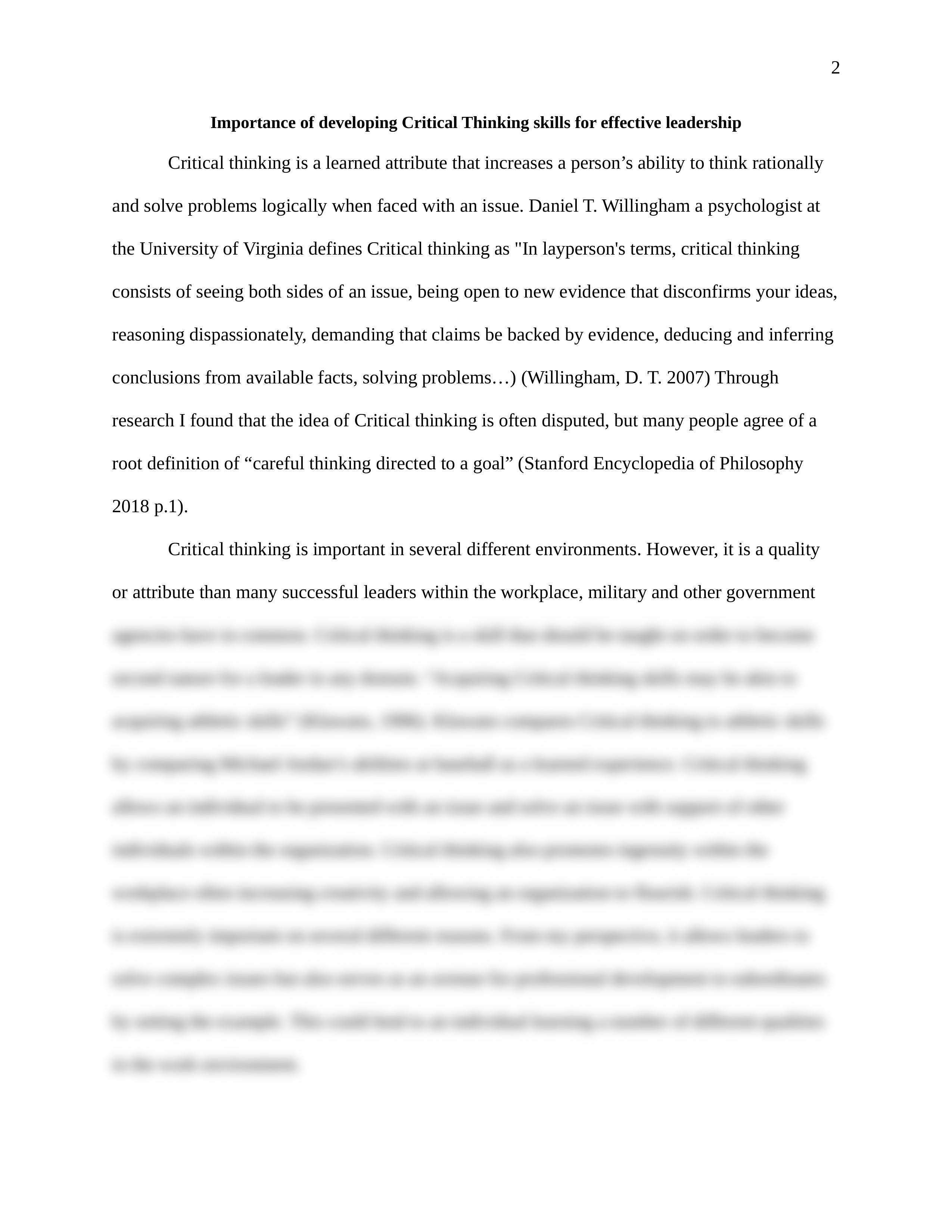 Importance of developing Critical Thinking skills for effective leadership - Snyder.docx_dxrx6a5td37_page2