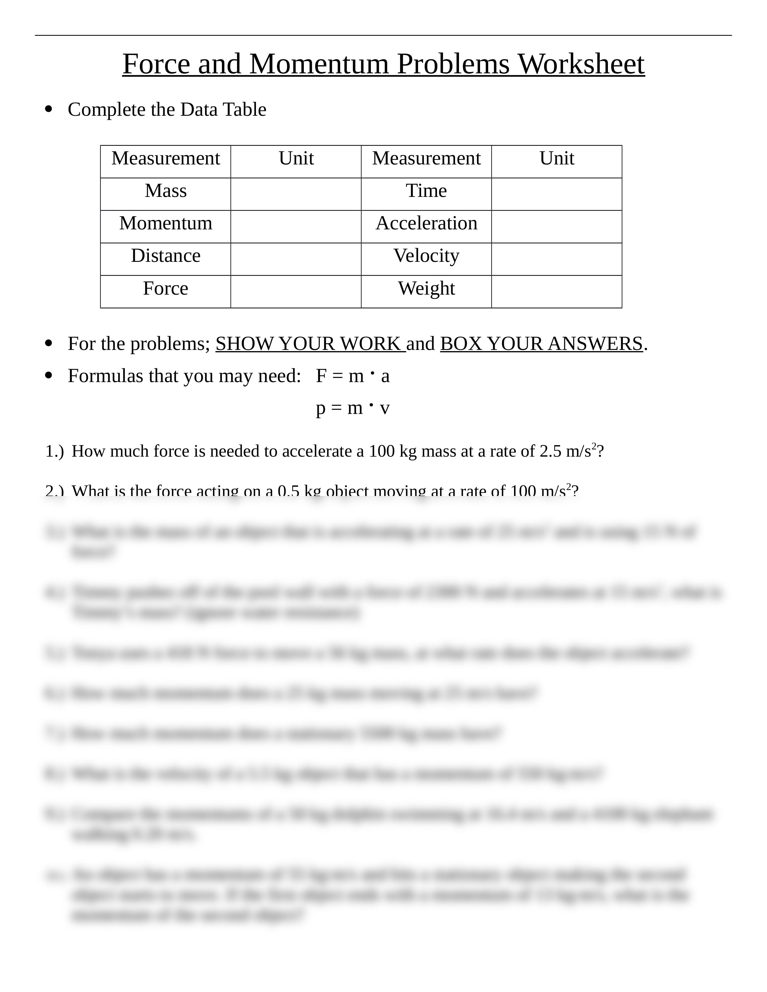 Force and Momentum Problems Worksheet.docx_dyvfm7jpr45_page1