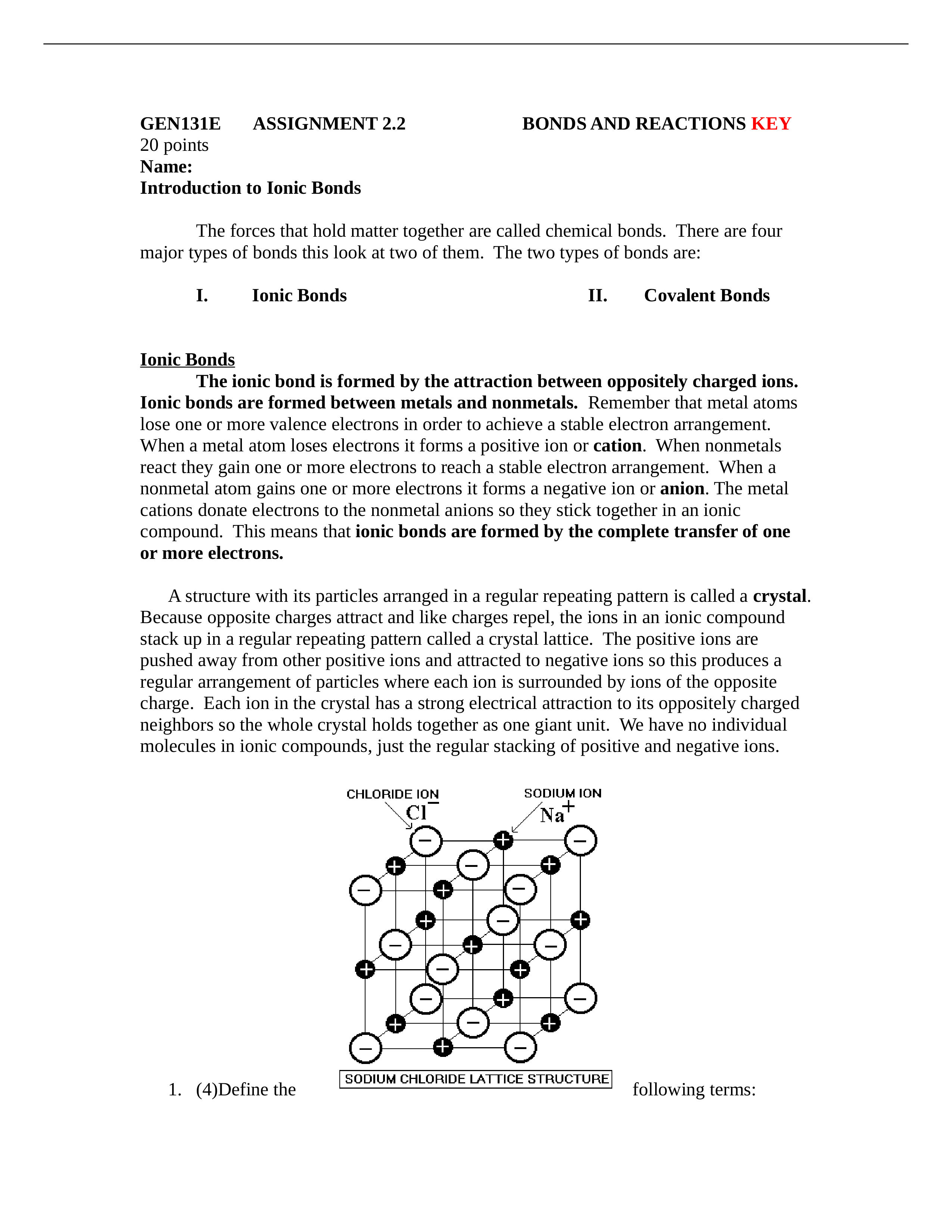 GEN131E ASSN 2.2 BONDS AND REACTIONS KEY (2).docx_d05kej0984n_page1