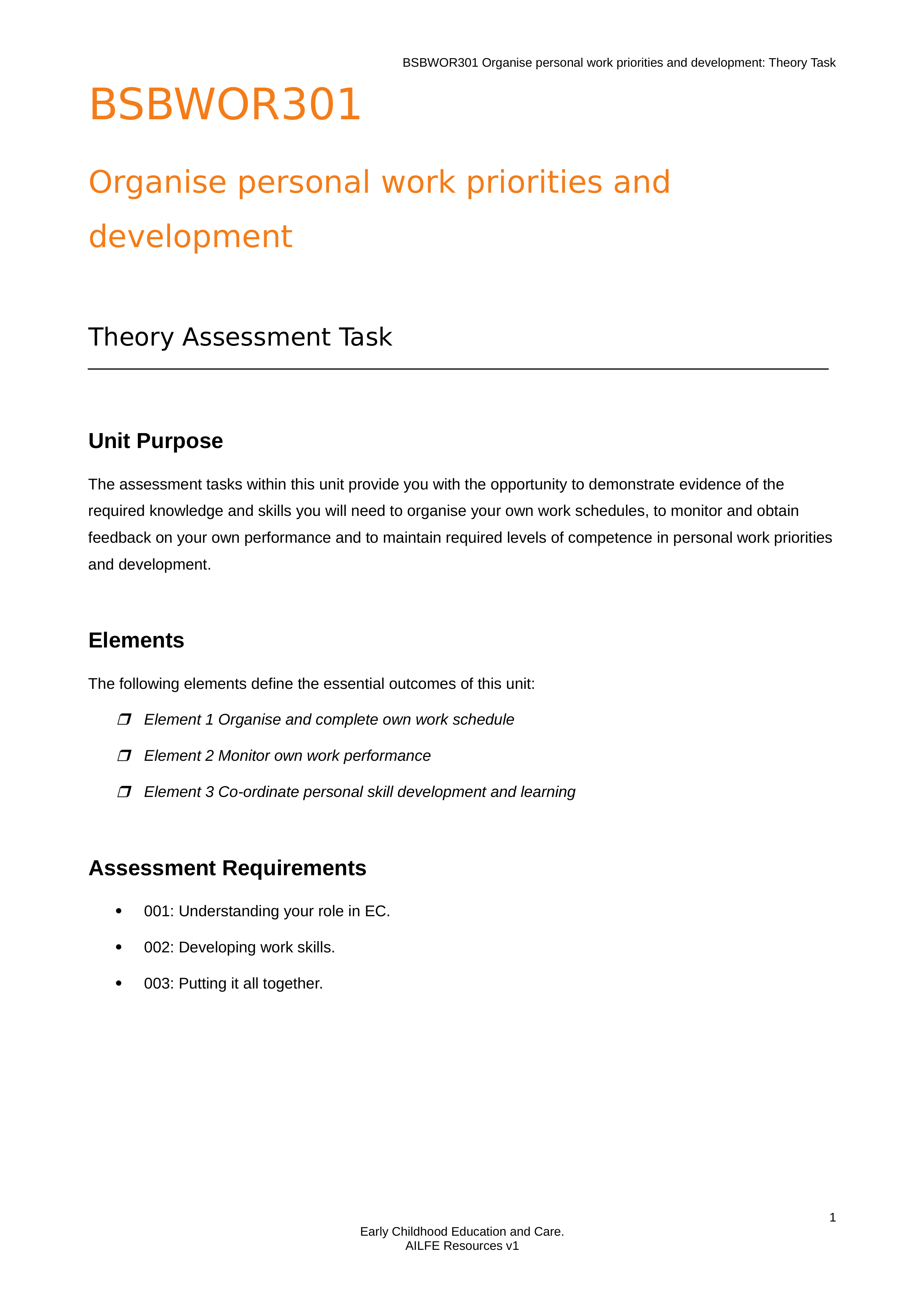 BSBWOR301 Theory Tasks 2_d06bhe8bcms_page1