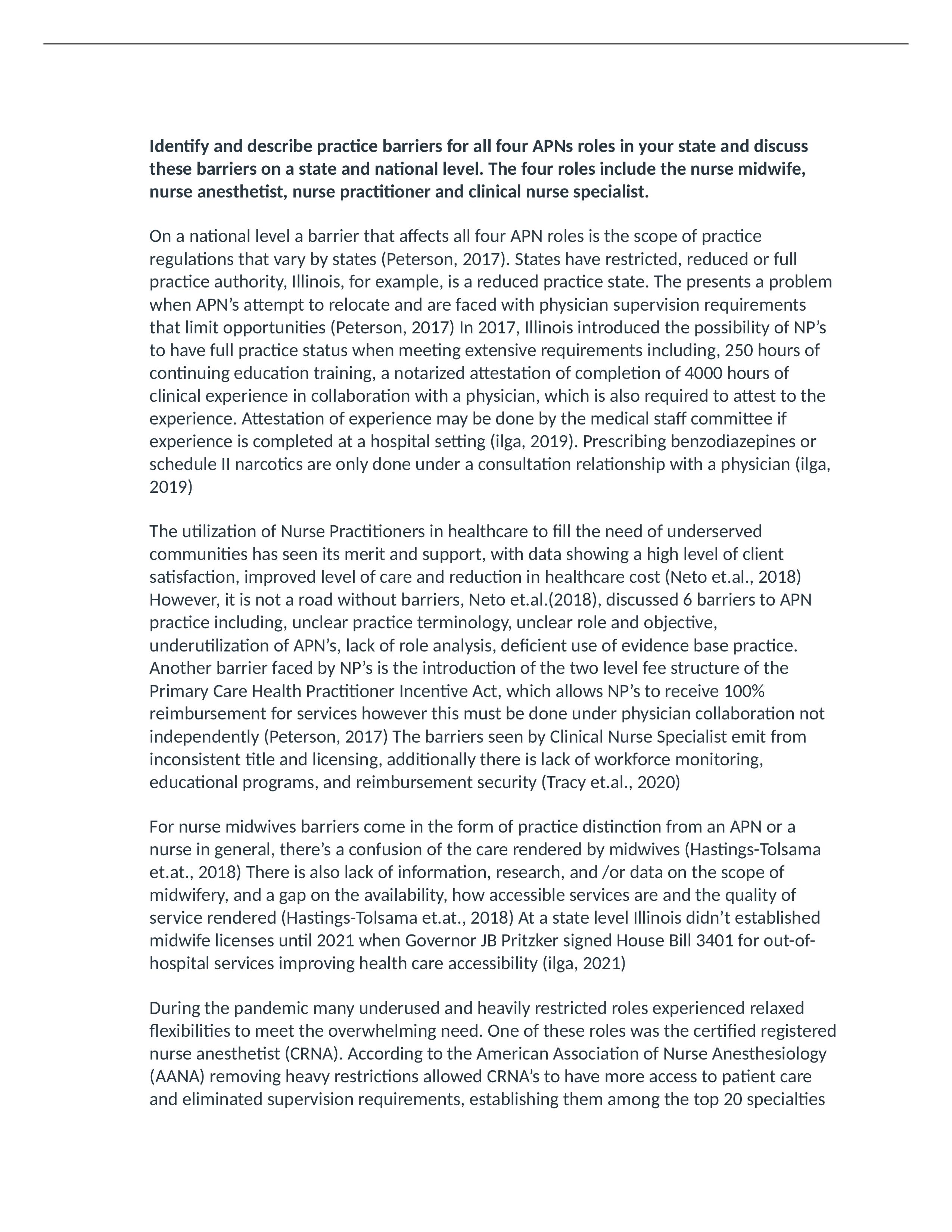 Identify and describe practice barriers for all four APNs roles in your state and discuss these barr_d0czbxaq7u0_page1