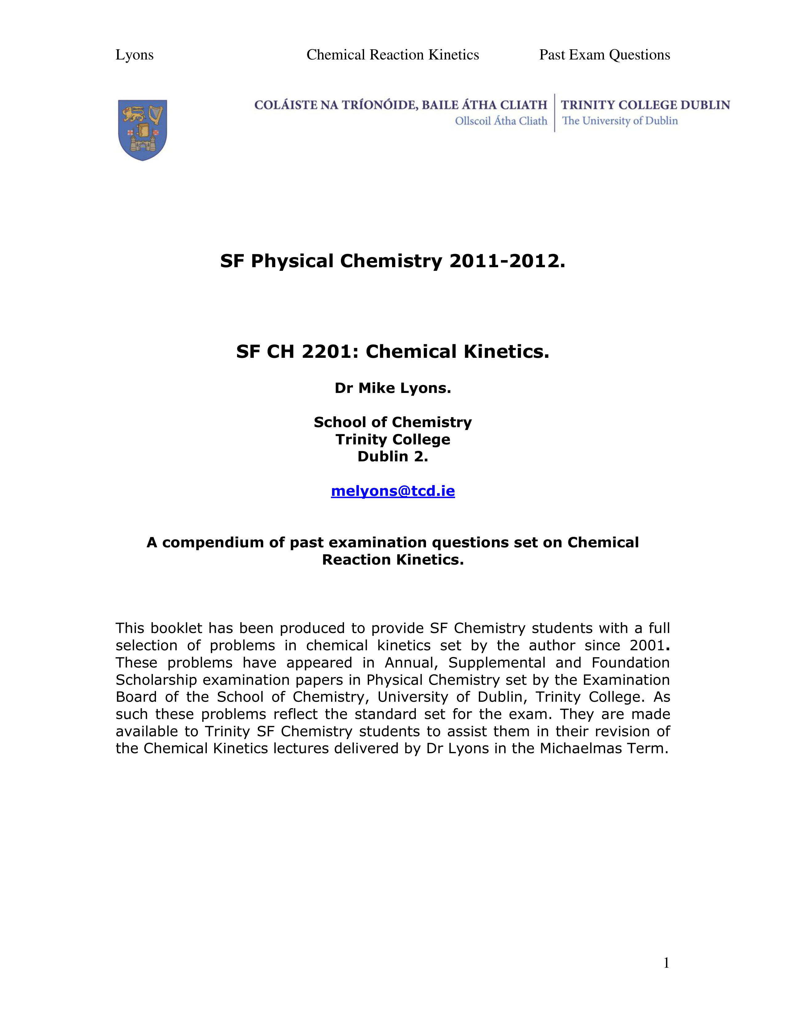 SF 2201 Past Exam Questions Chemical Kinetics 2011-2012_d0czk6qf59v_page1