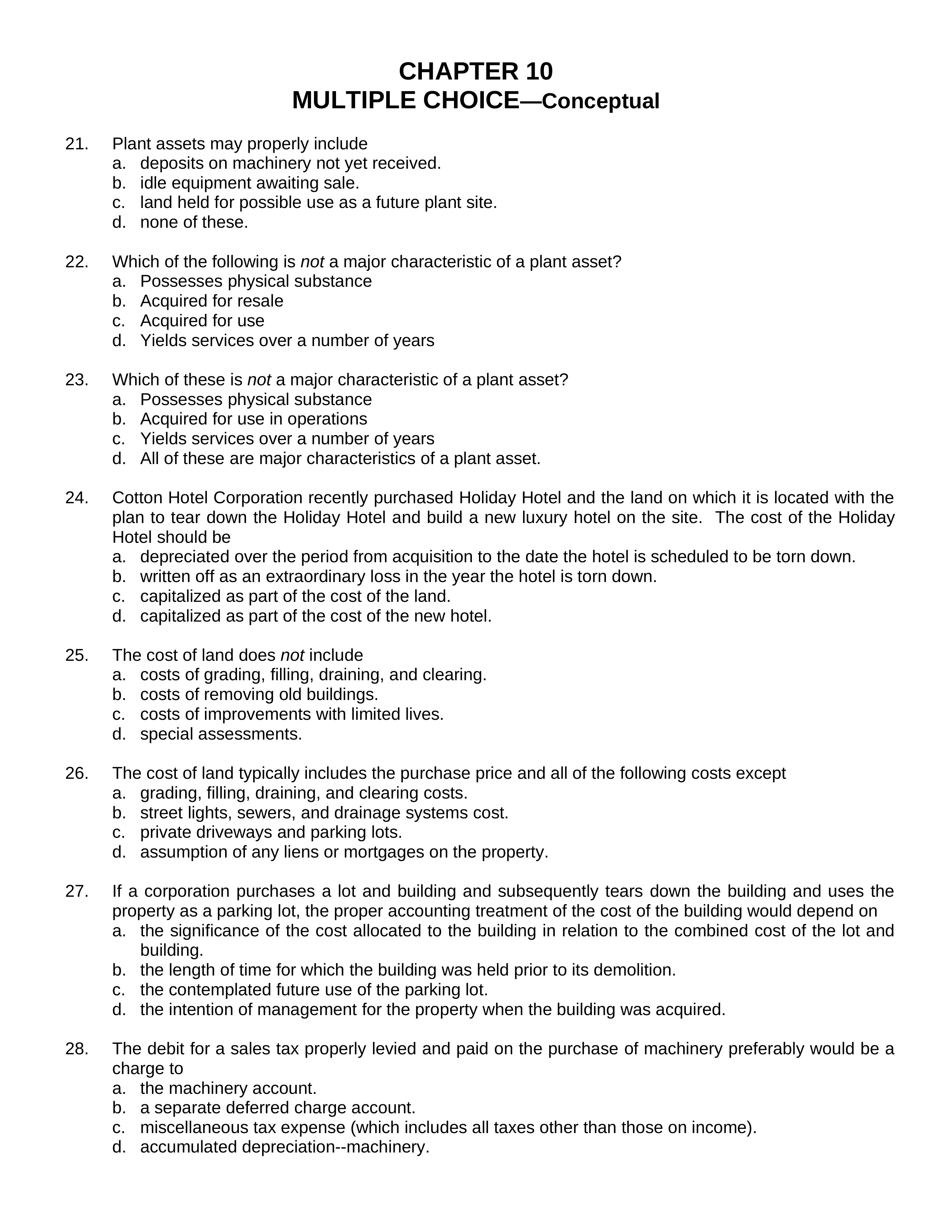 Chapters Ten, Eleven, and Twelve Multiple Choice Practice with Answers_d0is99yyx6b_page1