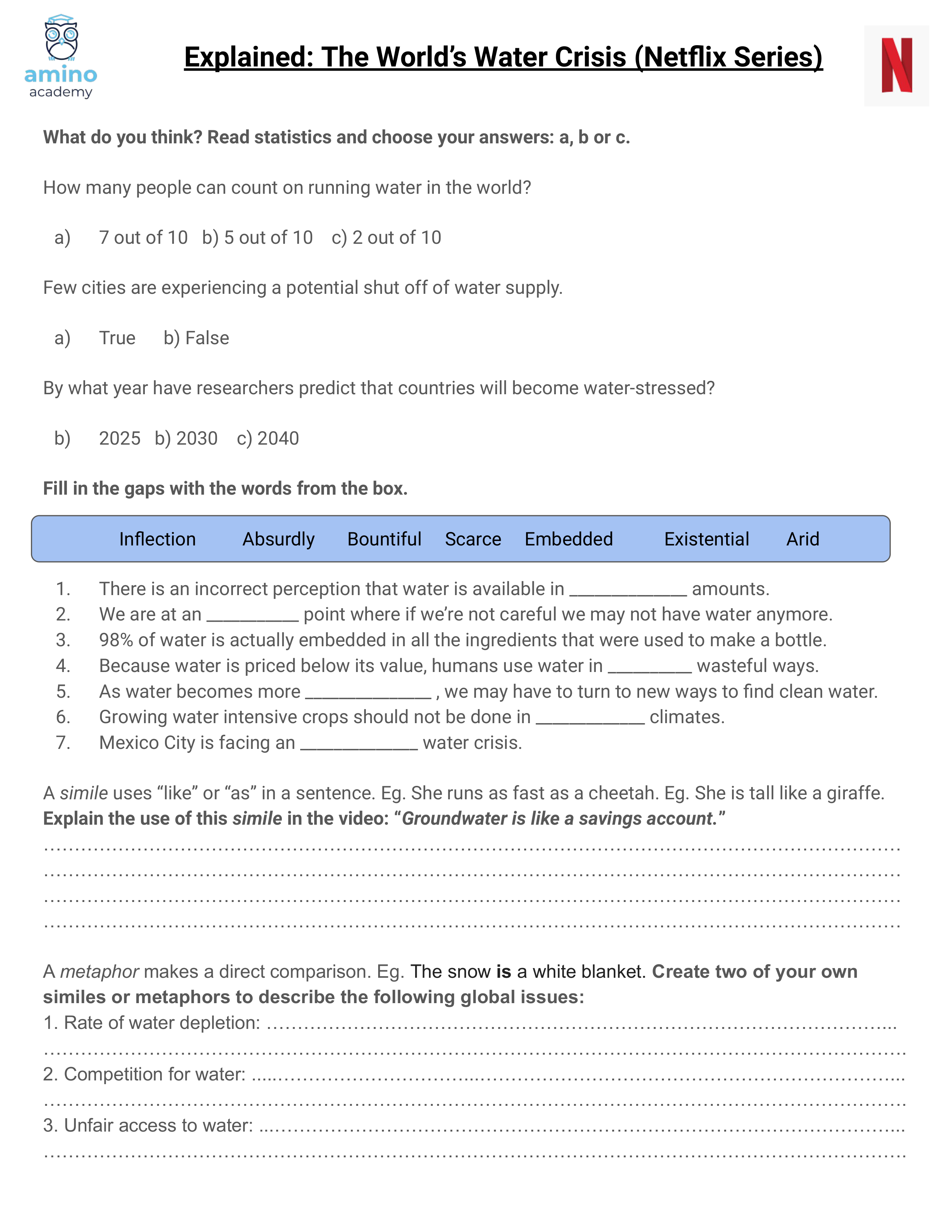 03-Explained-The-Worlds-Water-Crisis-Worksheet.pdf_d0jdhk9rdi6_page1