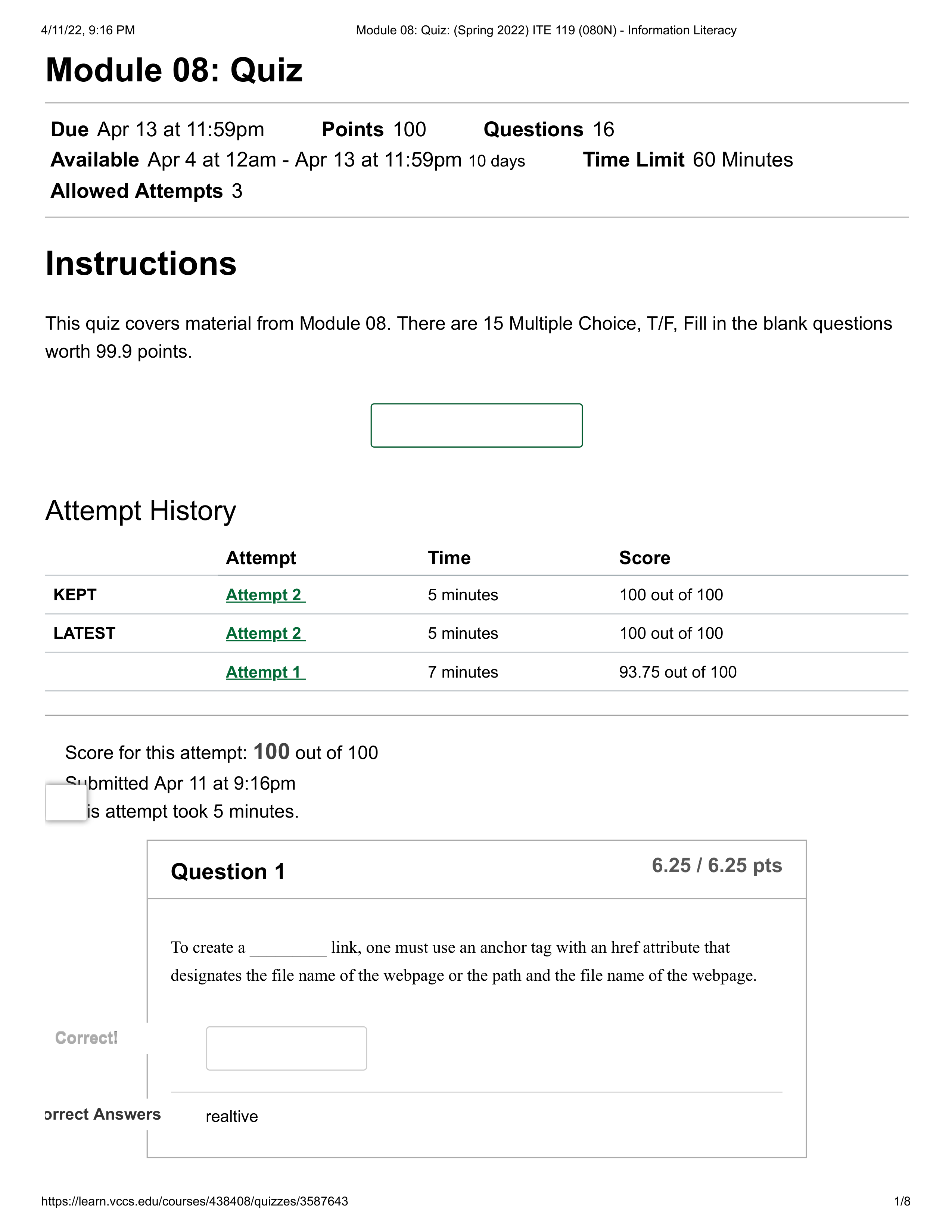 Module 08_ Quiz_ (Spring 2022) ITE 119 (080N) - Information Literacy.pdf_d0x42np7ly9_page1