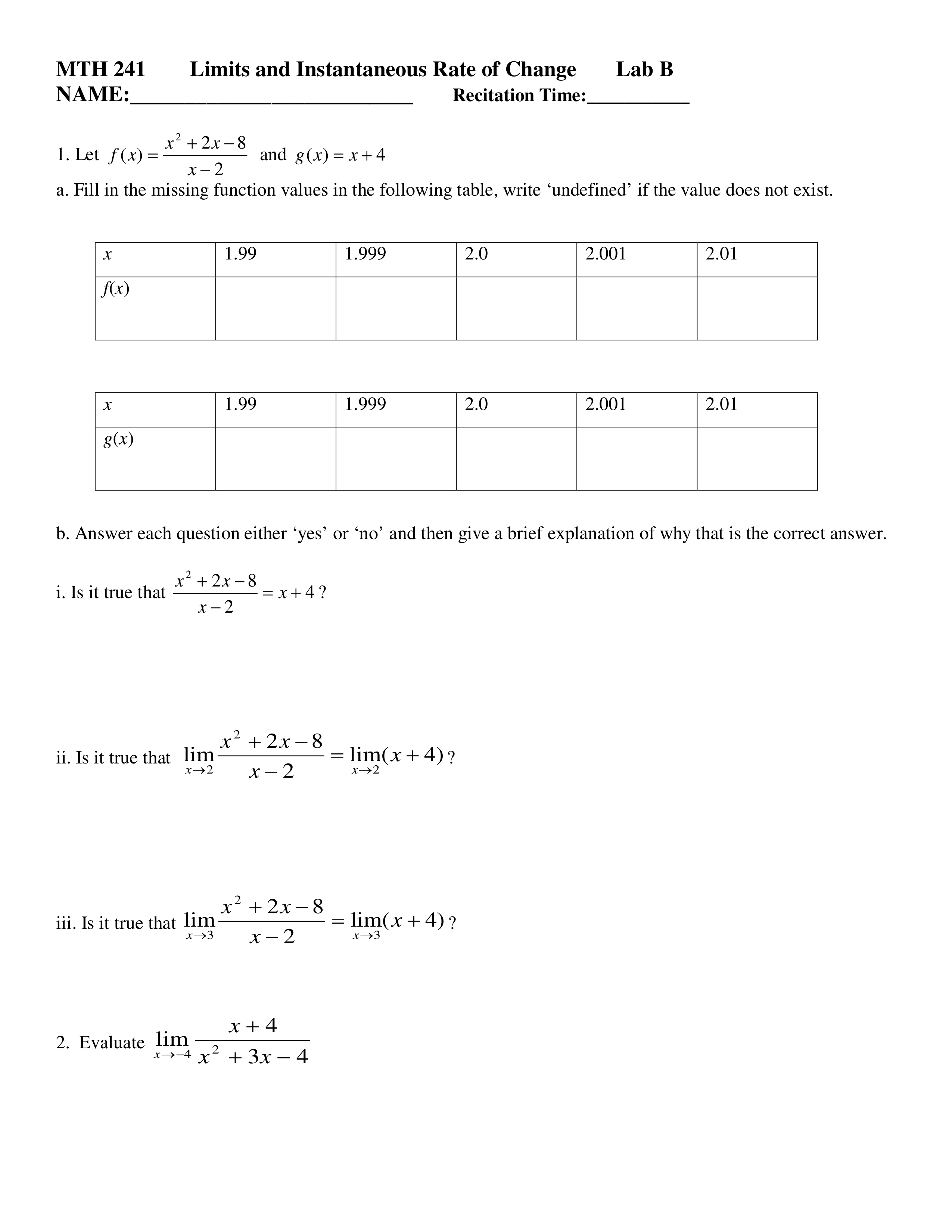 lab B mth 241 limits and instantaneous rate of change lab_d10rlx9gs4n_page1