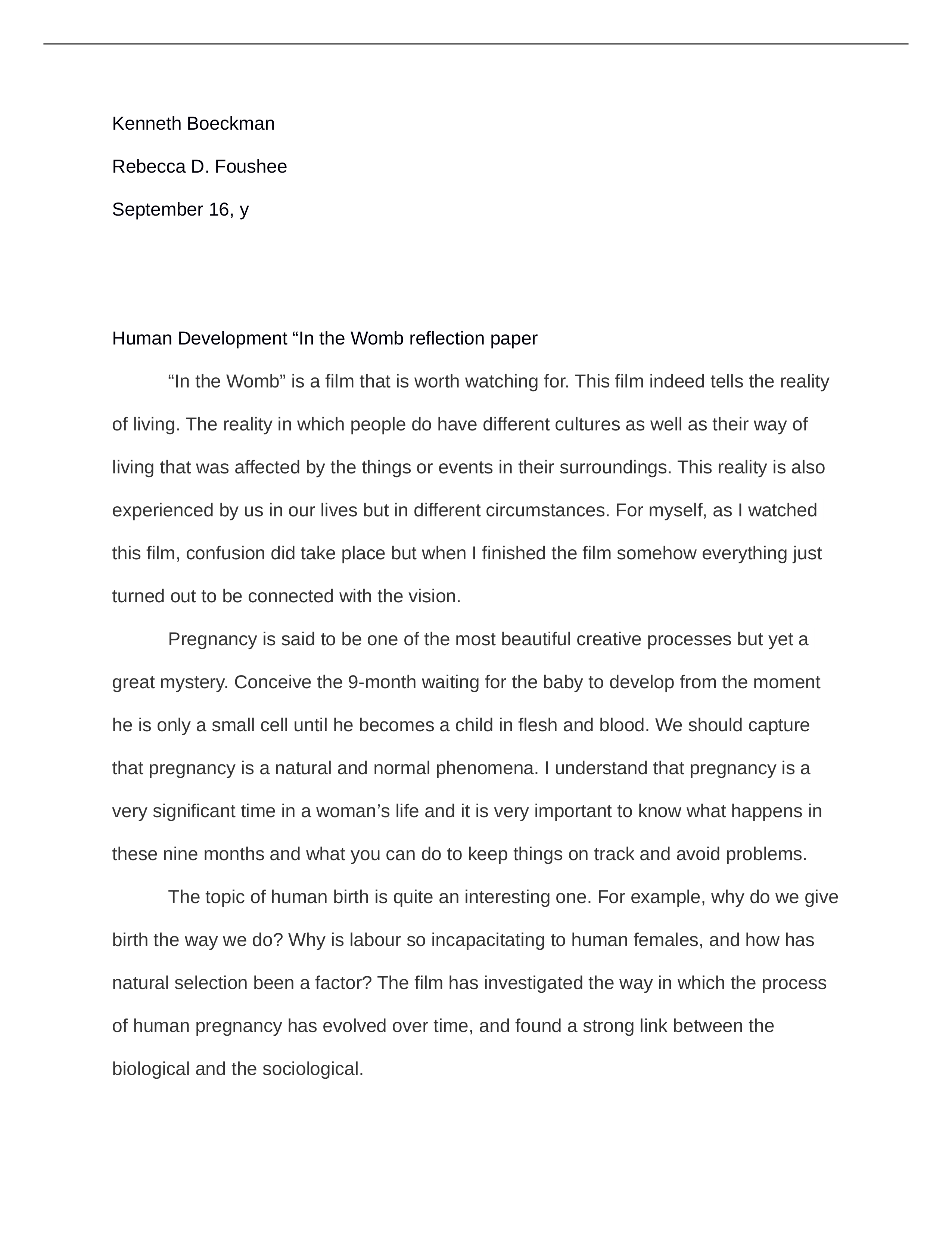 Human Development "In the Womb reflection paper .docx_d119zxxu2mm_page1