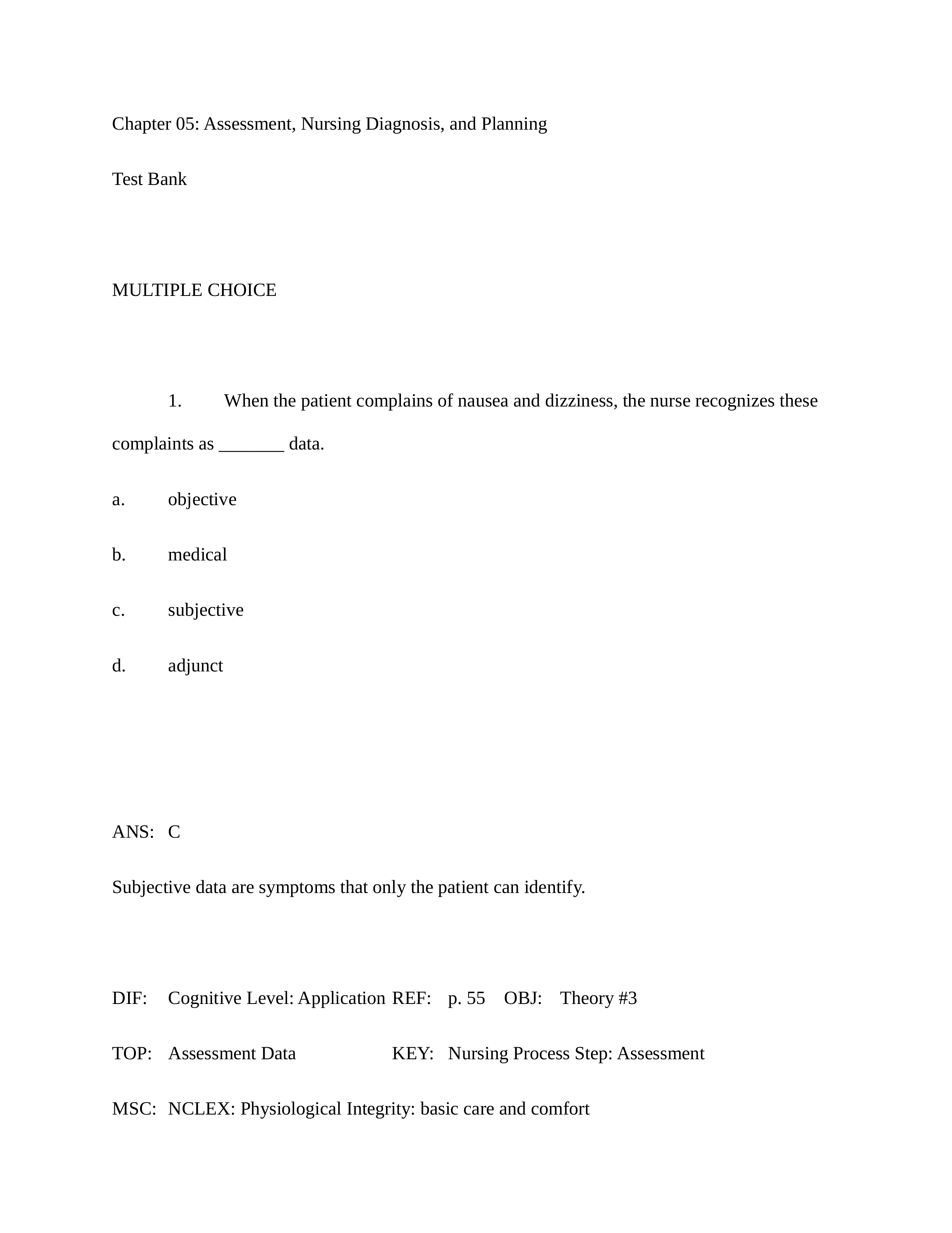 deWits fundamental concepts and skills for nursing ch5.docx_d15o32q6ru9_page1