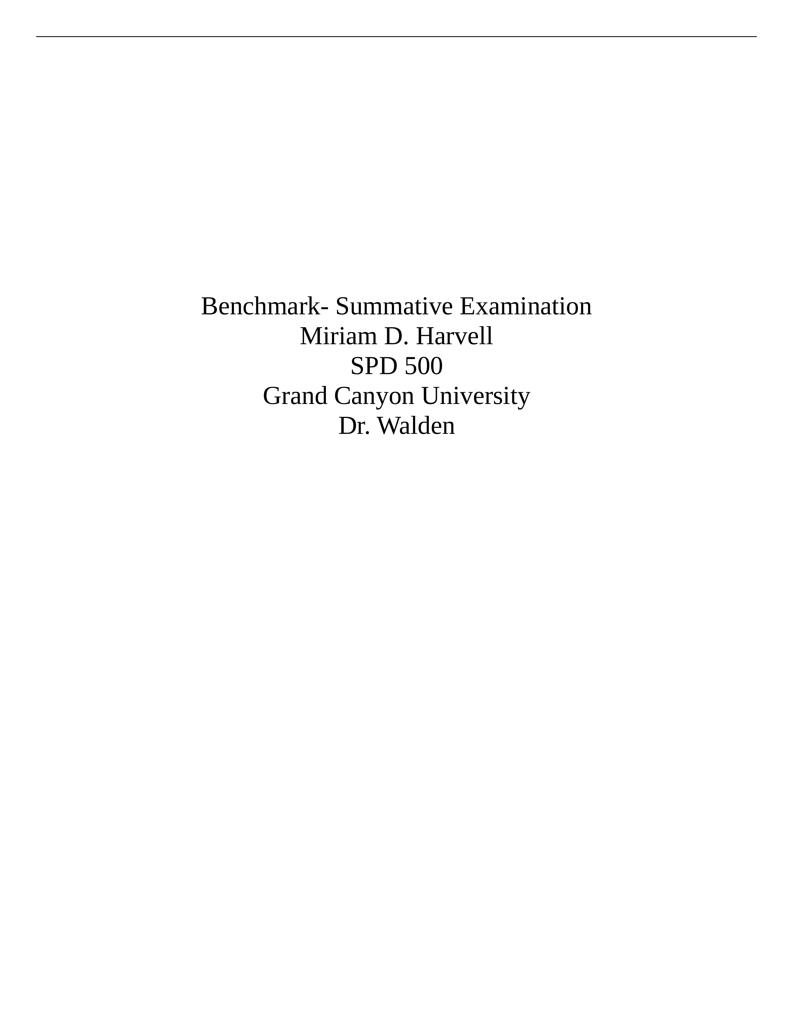 SPD 500 Benchmark- Summative Examination.docx_d1dzvsb46tv_page1