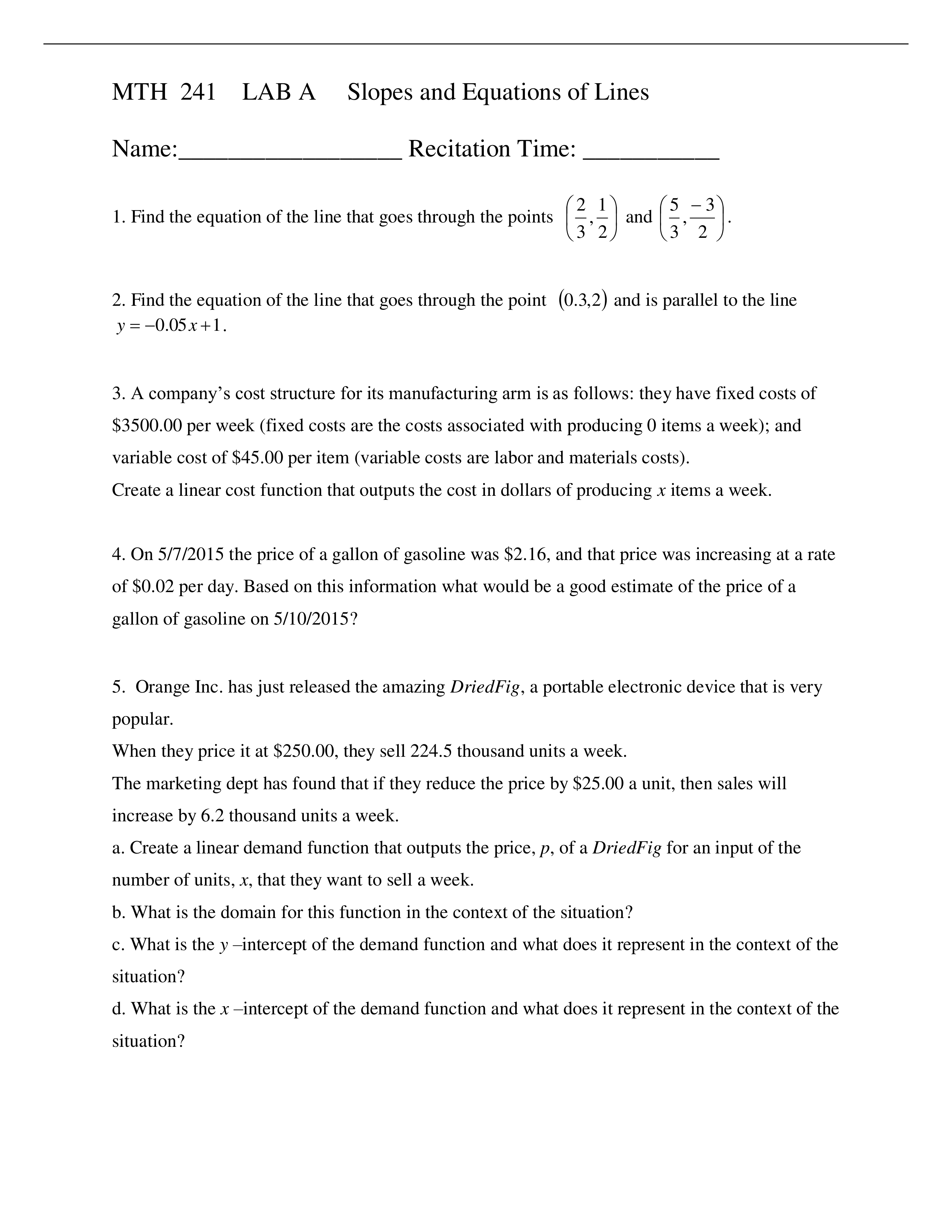 lab A mth 241 slopes and equations of lines_d1g33m4we0y_page1