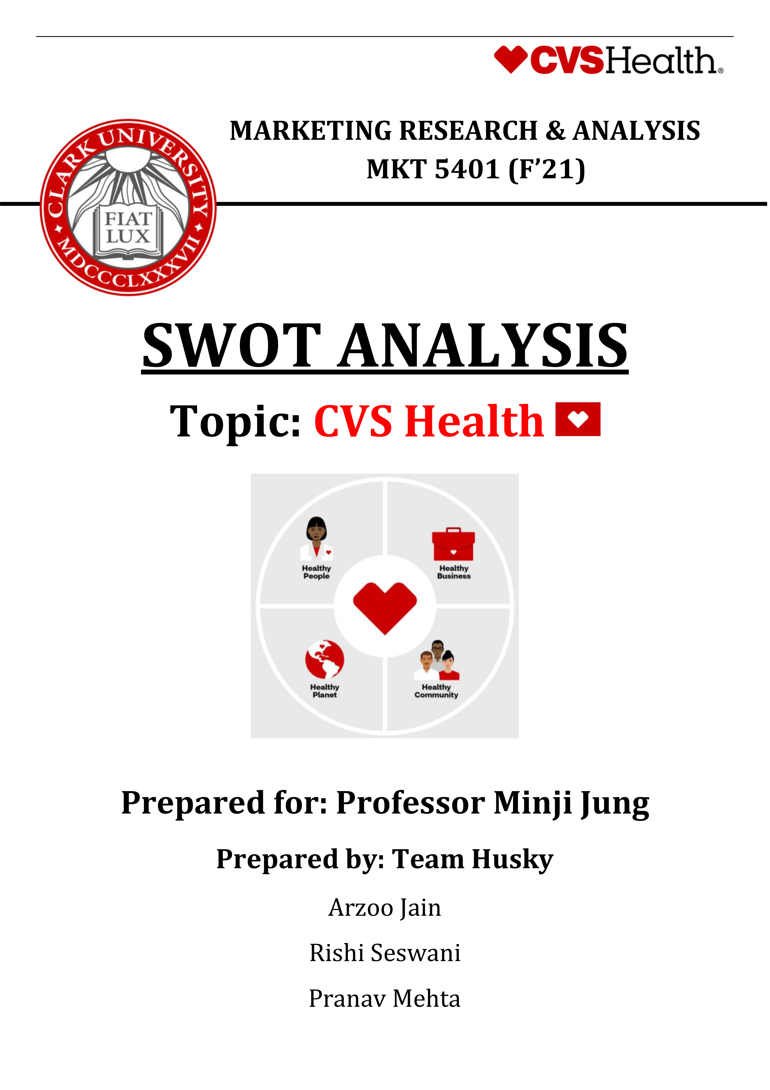 Marketing Research SWOT - CVS Health.pdf_d1gwmbjm4us_page1