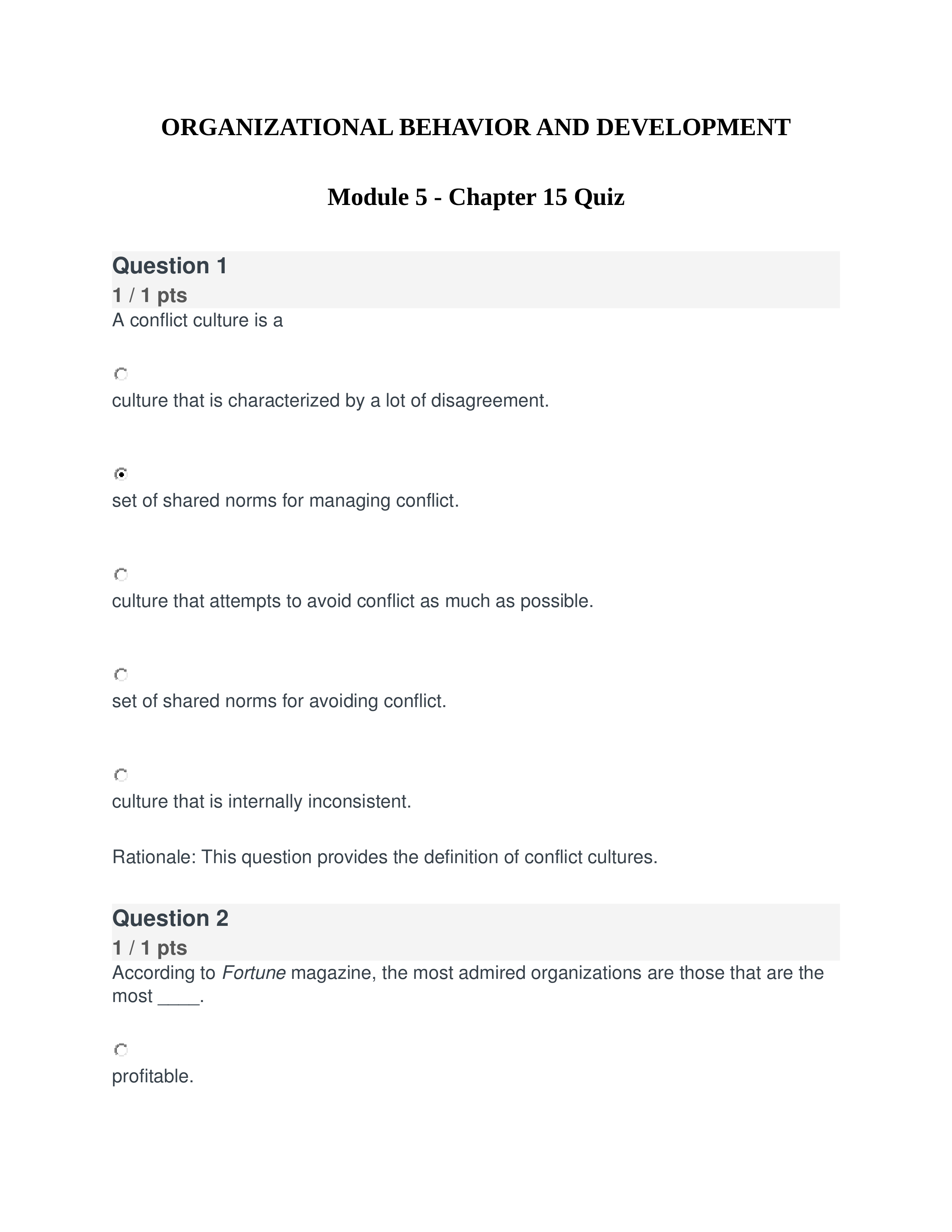 ORGANIZATIONAL BEHAVIOR AND DEVELOPMENT Module 5 - Chapter 15 Quiz.docx_d1jutvt6f18_page1