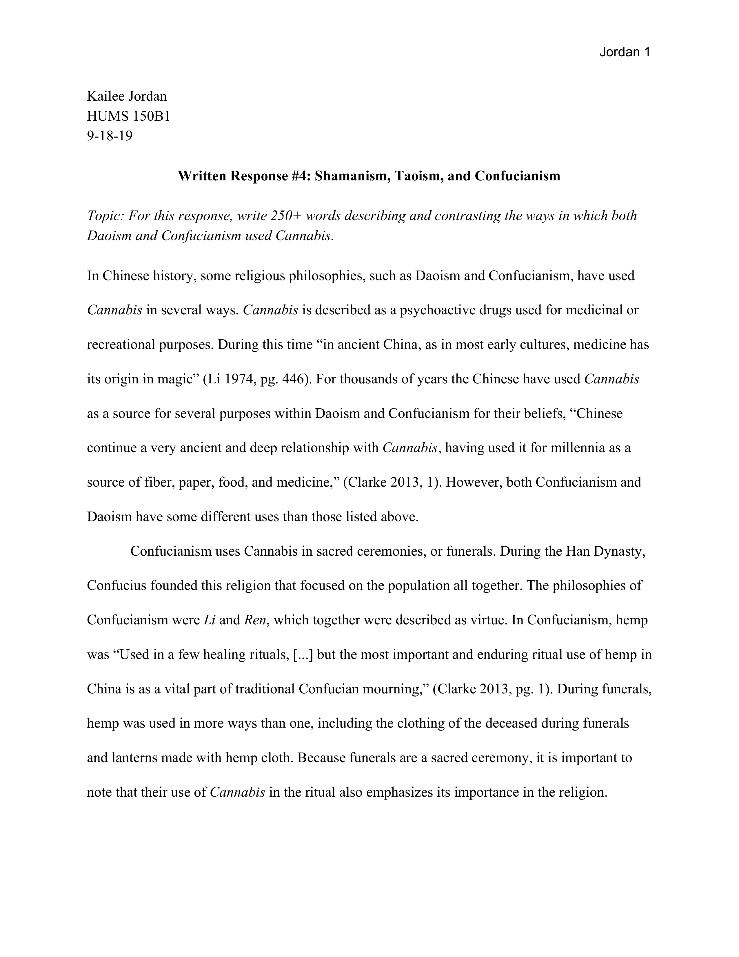 Written Response #4 Shamanism, Taoism, and Confucianism.pdf_d1v3s5ulklt_page1