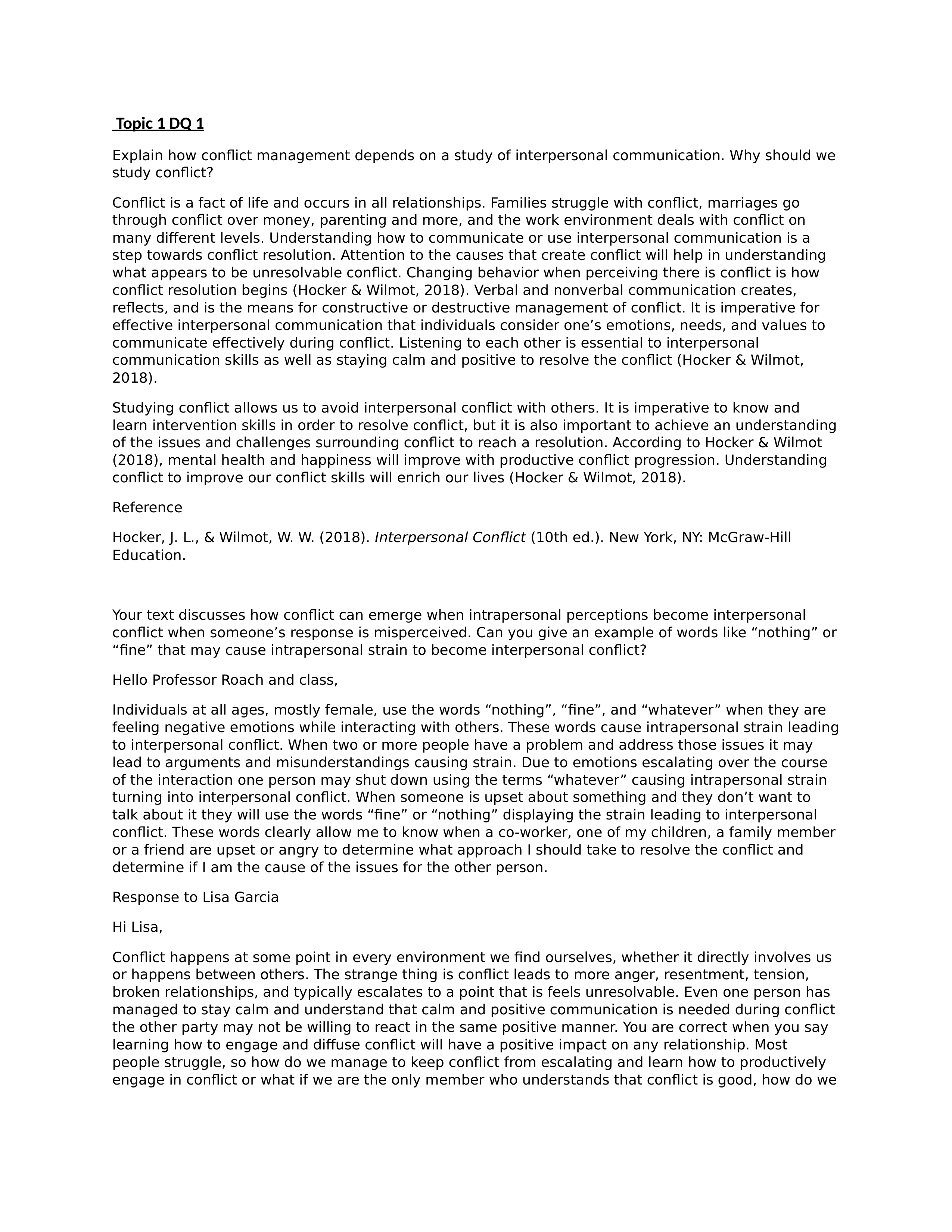 DQ's- COM 312 Conflict and Negotiation DQ's.docx_d21sih333g0_page1