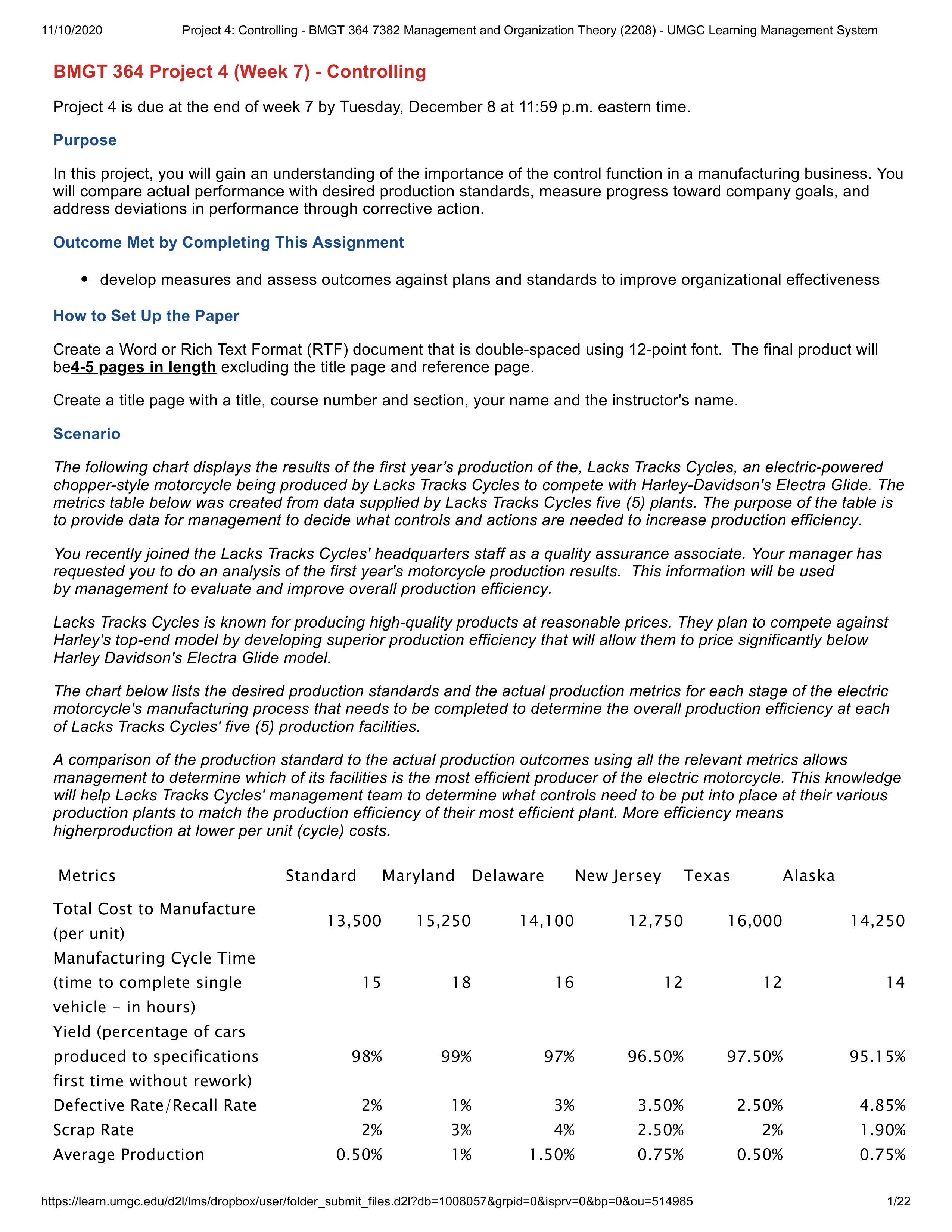 Project 4_ Controlling - BMGT 364 7382 Management and Organization Theory (2208) - UMGC Learning Man_d225wv55ve5_page1