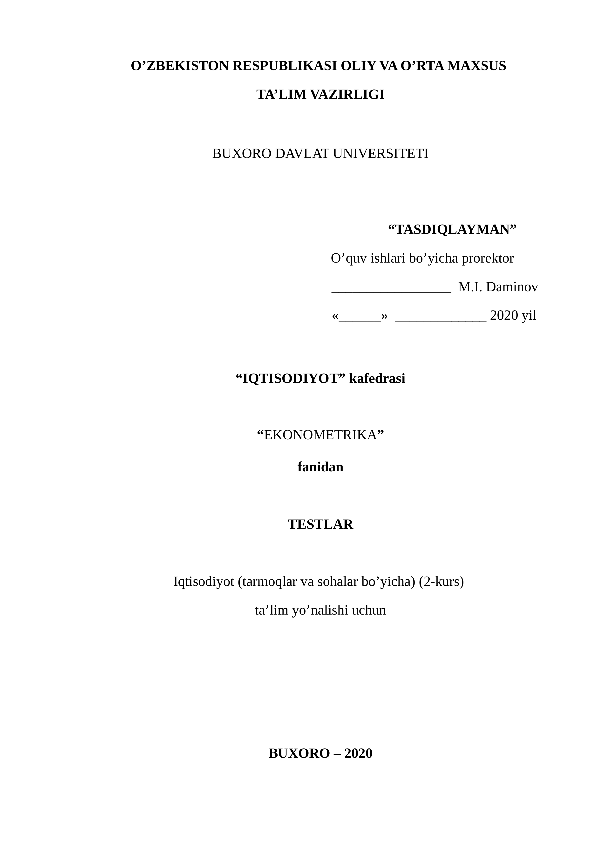 Ekonometrika test Iqtisodiyot (2-kurs) (4).docx_d2670qipu1q_page1