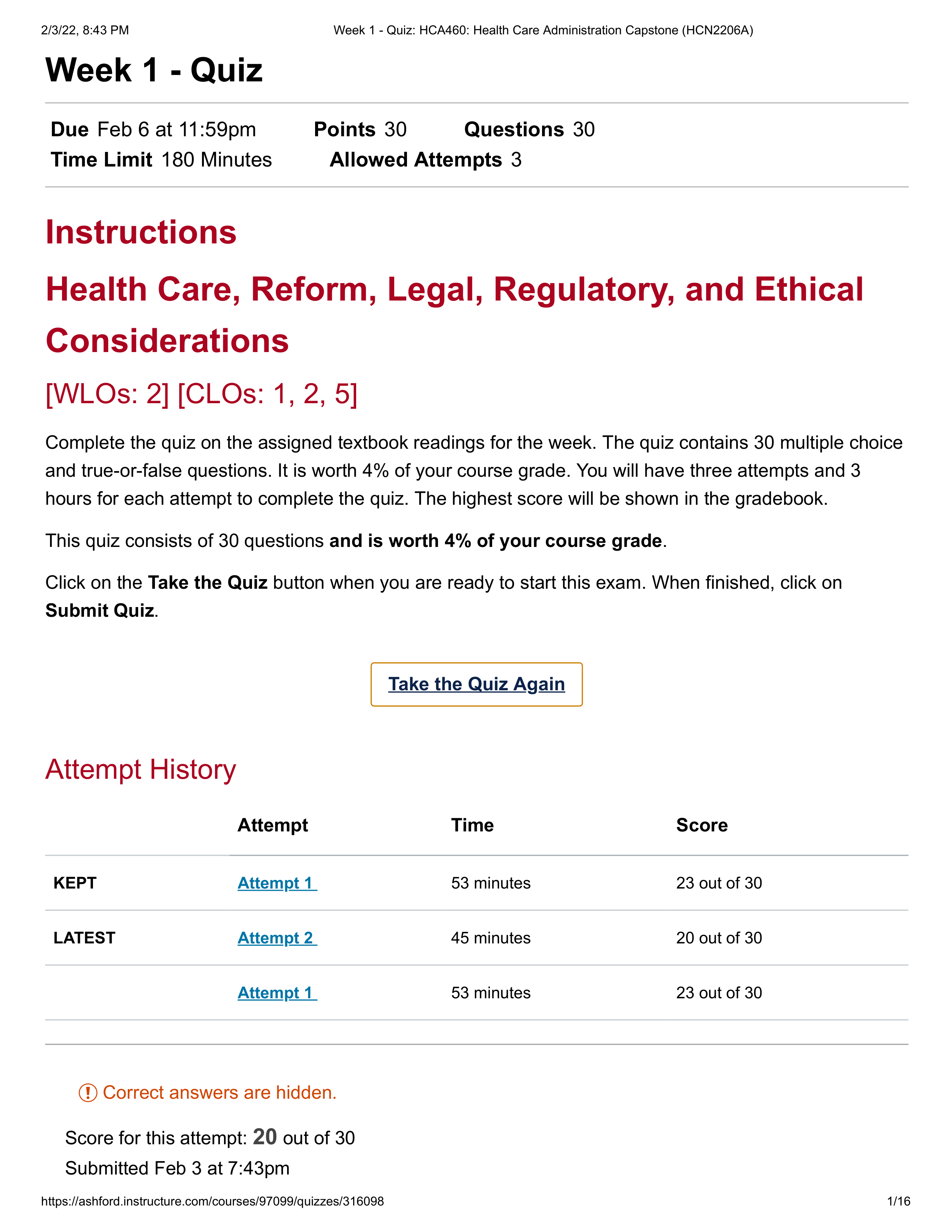 Week 1 - Quiz_ HCA460_ Health Care Administration Capstone (HCN2206A) 2.pdf_d2dddaifege_page1