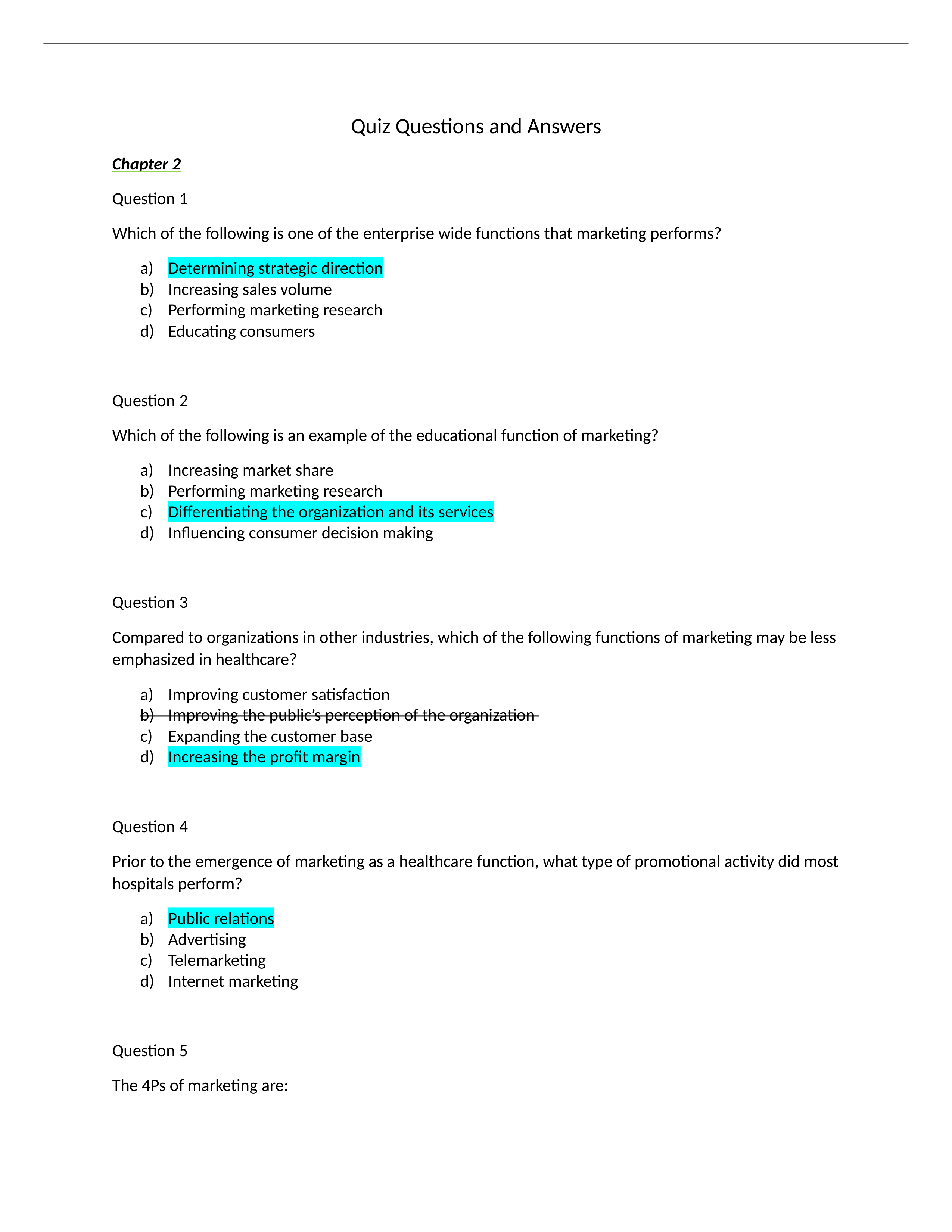 Quiz Questions and Answers Healthcare_d2lxhui5r45_page1