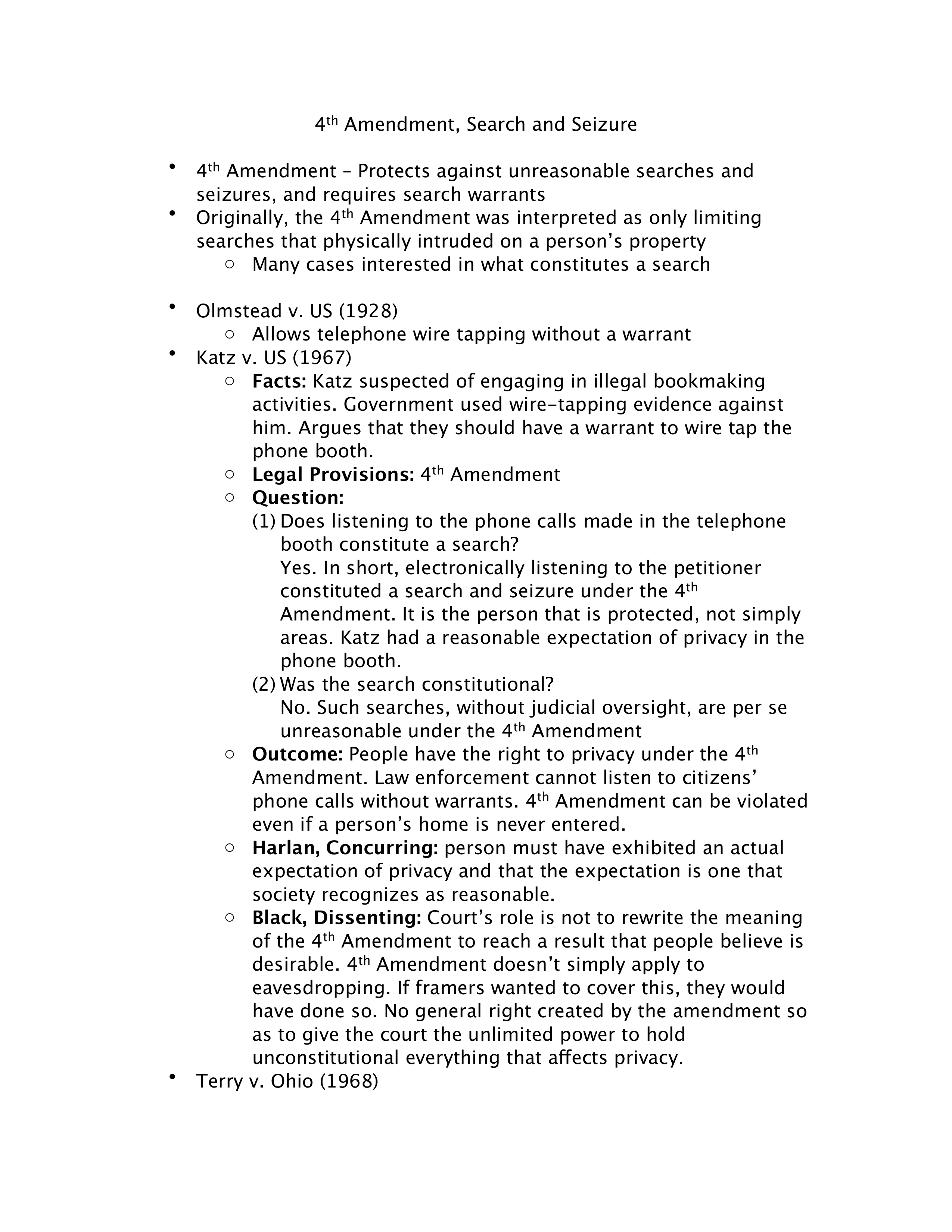 4th Amendment, Search and Seizure Notes_d2twlhqv0yu_page1