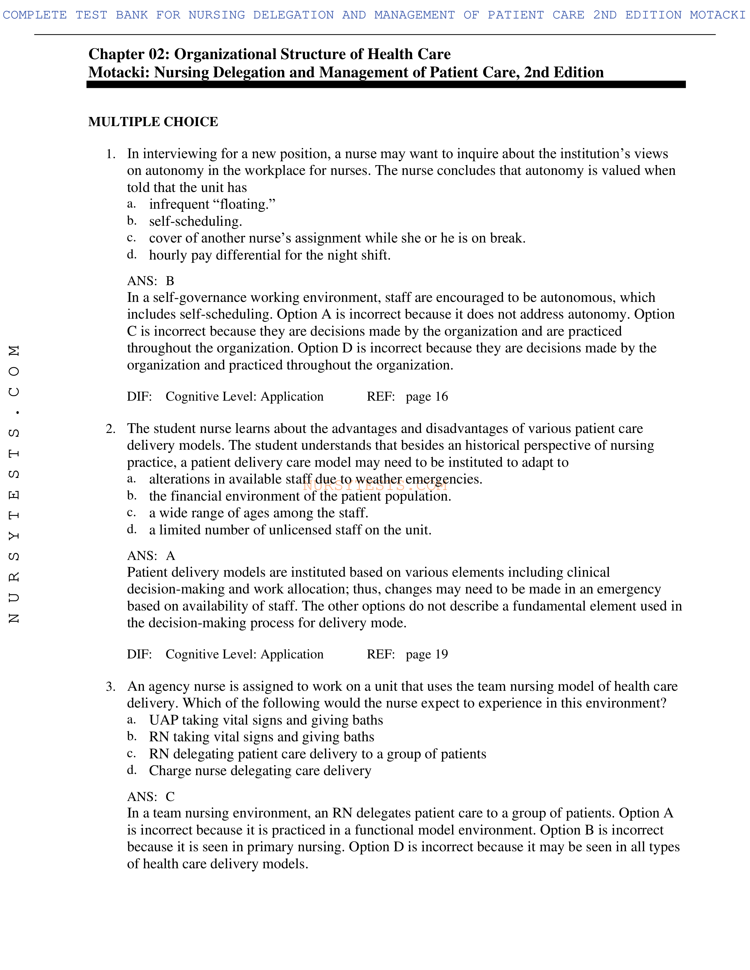 Test Bank Nursing Delegation and Management of Patient Care 2nd Edition Motacki.pdf_d2vzz0o3njc_page1