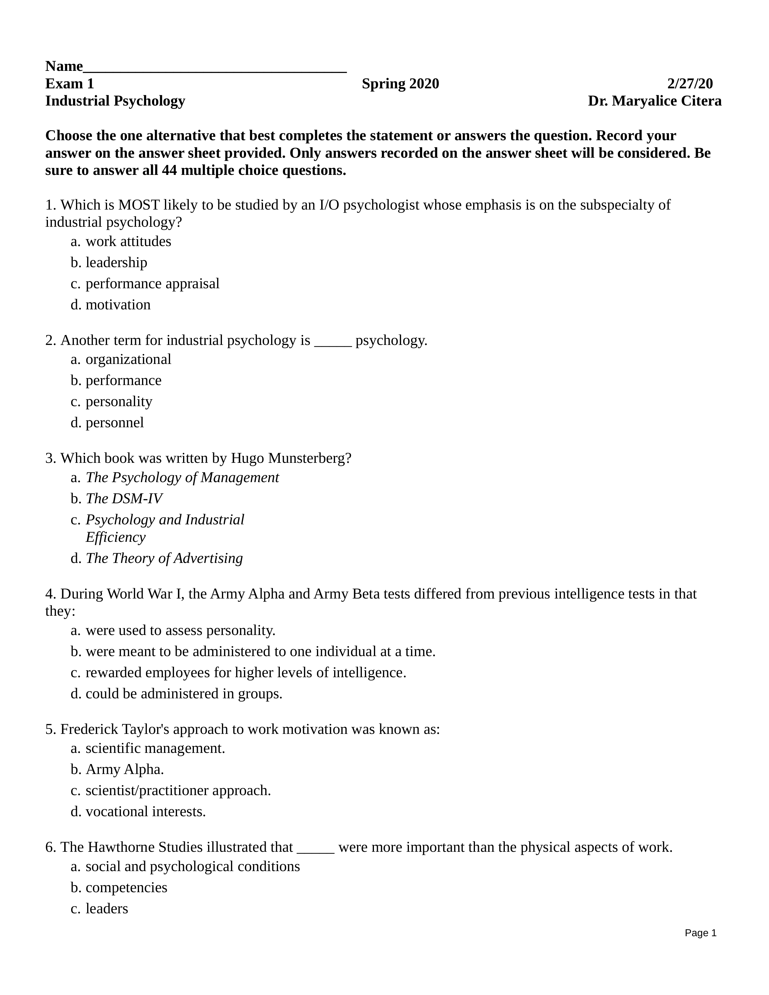 Exam 1 Ind Psy ANSWERS.docx_d3b9tphgcun_page1