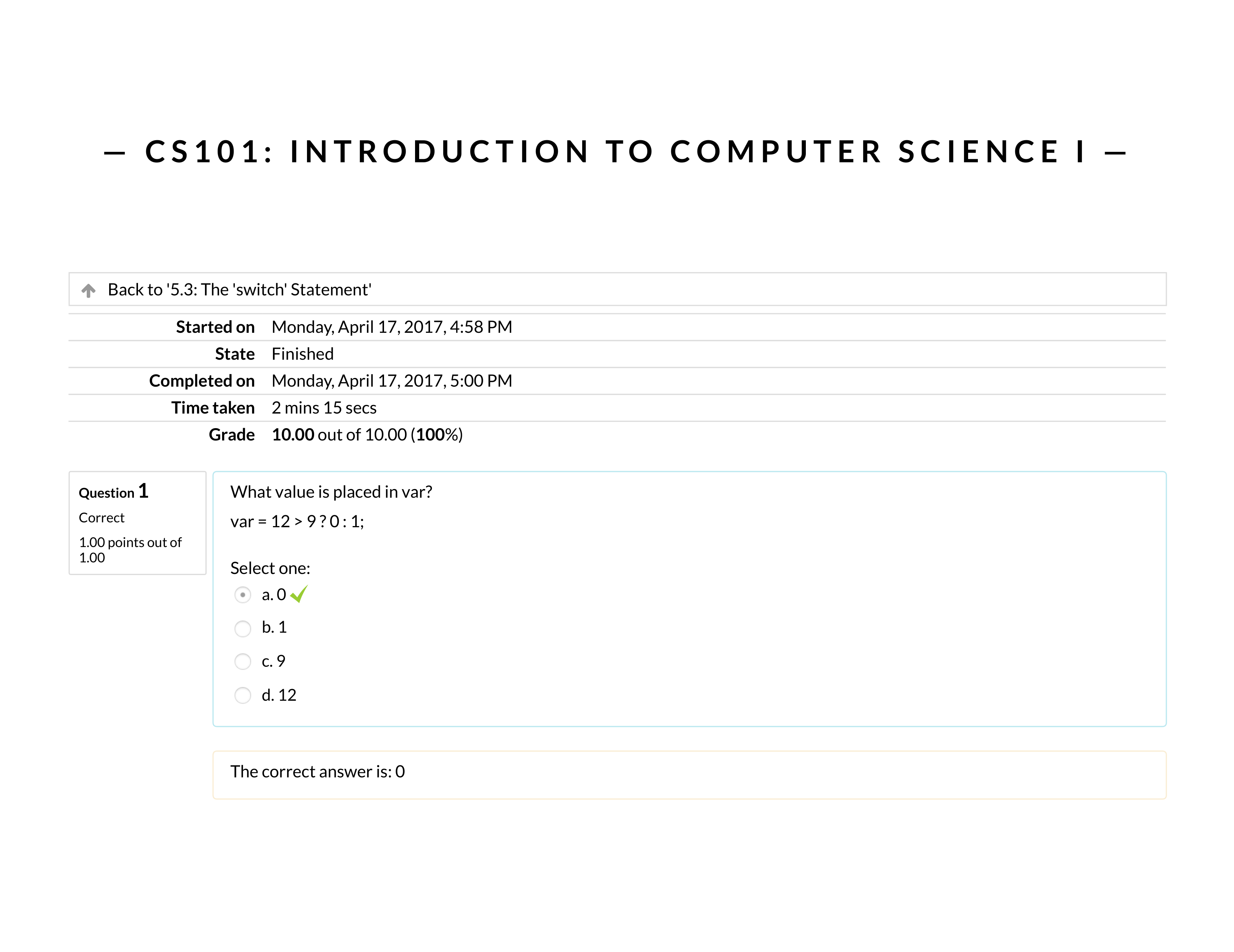 Quiz on the Conditional Operator and the Switch Statement_d3evbs5ifha_page1