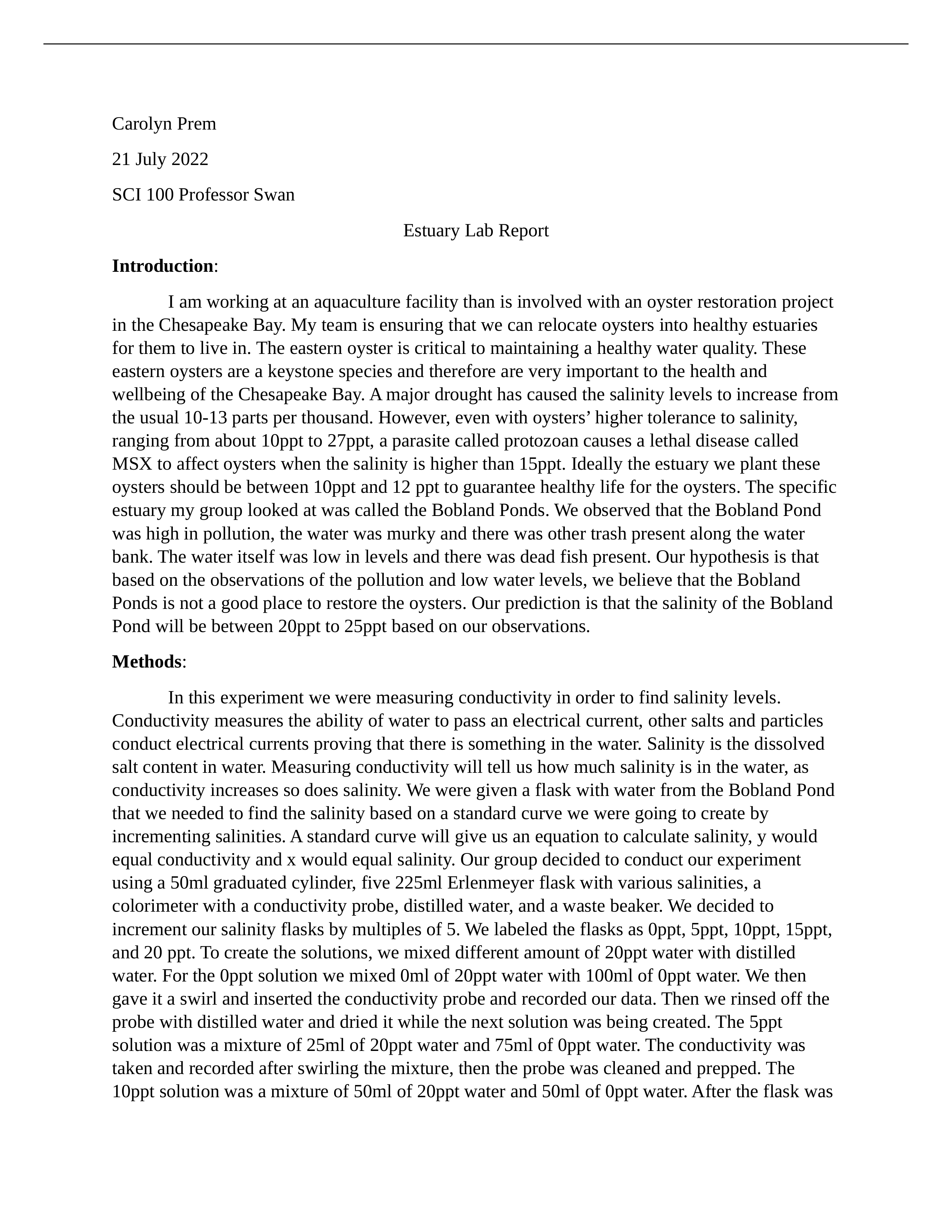 Estuary Lab Report Carolyn Prem.docx_d3nf8z8m6wj_page1